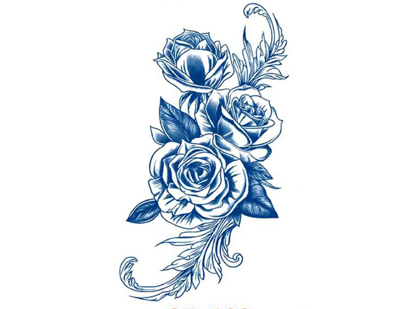 Çiçek Figürlü 12 Saat Sonra Kararan Geçici Dövme Tattoo