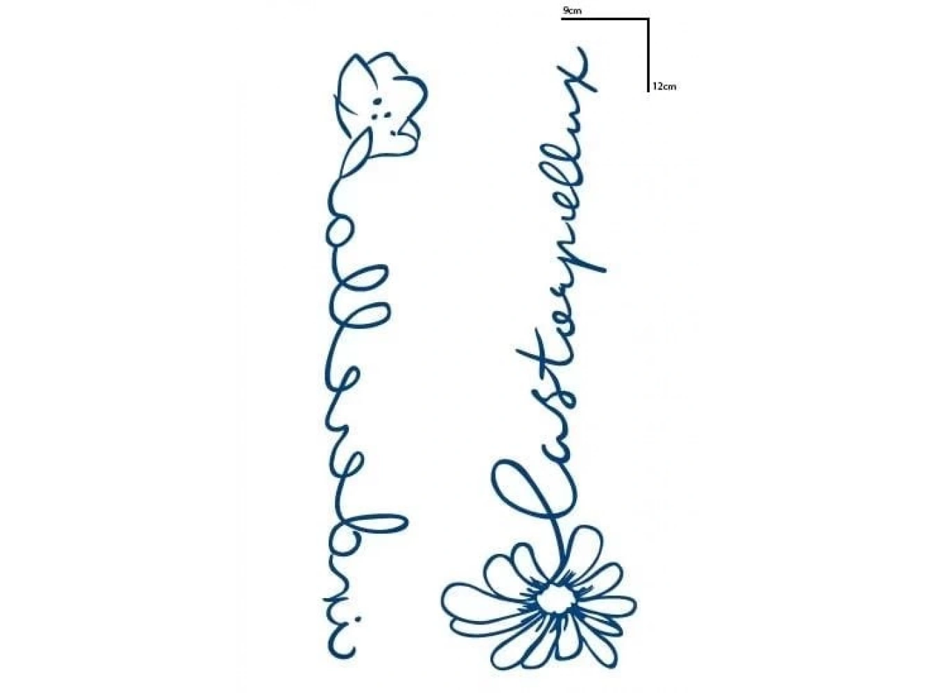 Çiçek Figürlü 12 Saat Sonra Kararan Geçici Dövme Tattoo