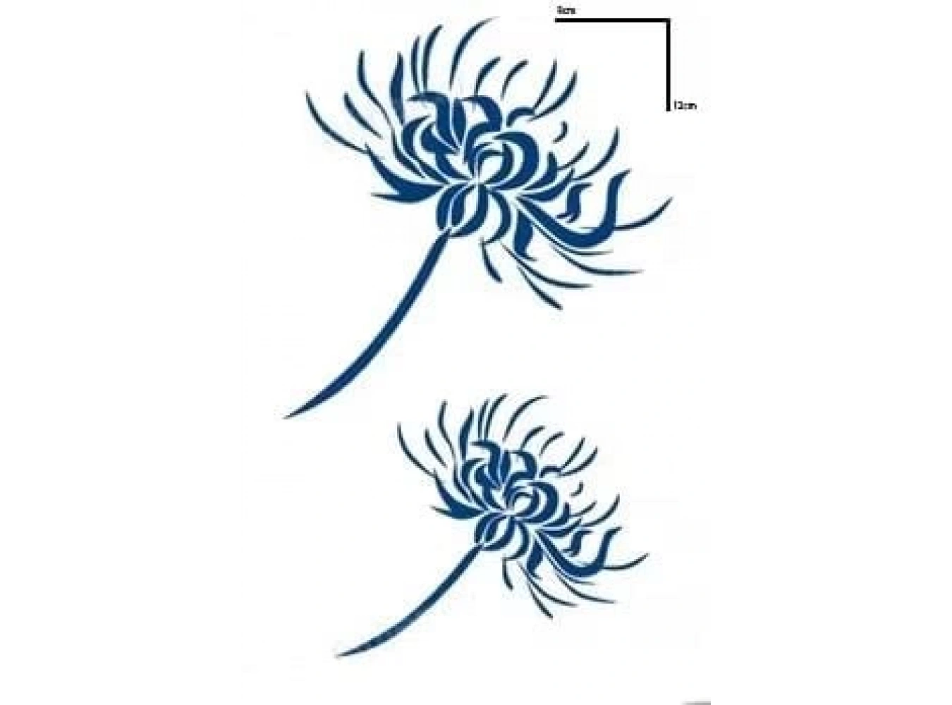 Çiçek Figürlü 12 Saat Sonra Kararan Geçici Dövme Tattoo