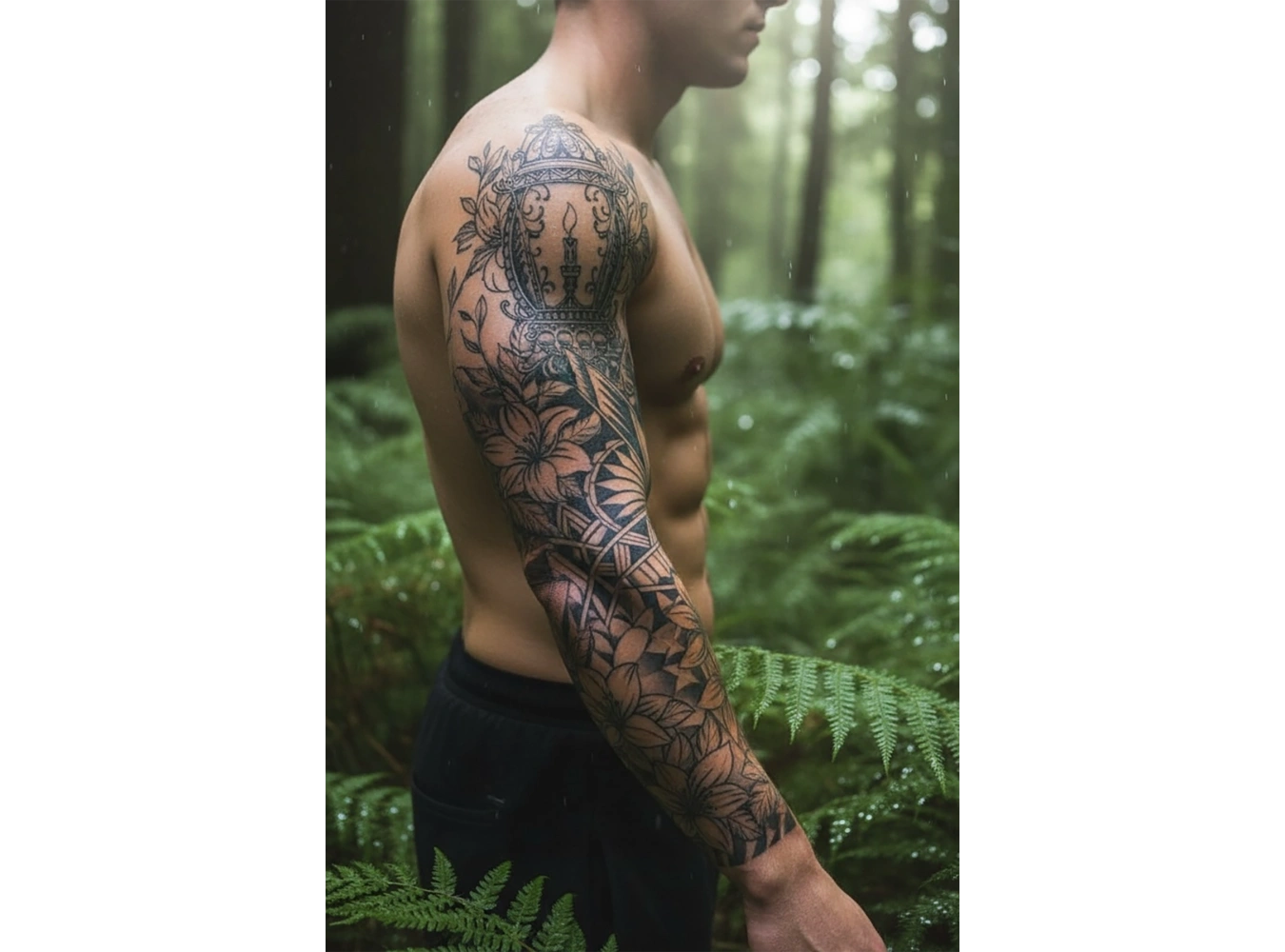 Çiçek Figürlü 12 Saat Sonra Kararan Geçici Kol Dövme Tattoo