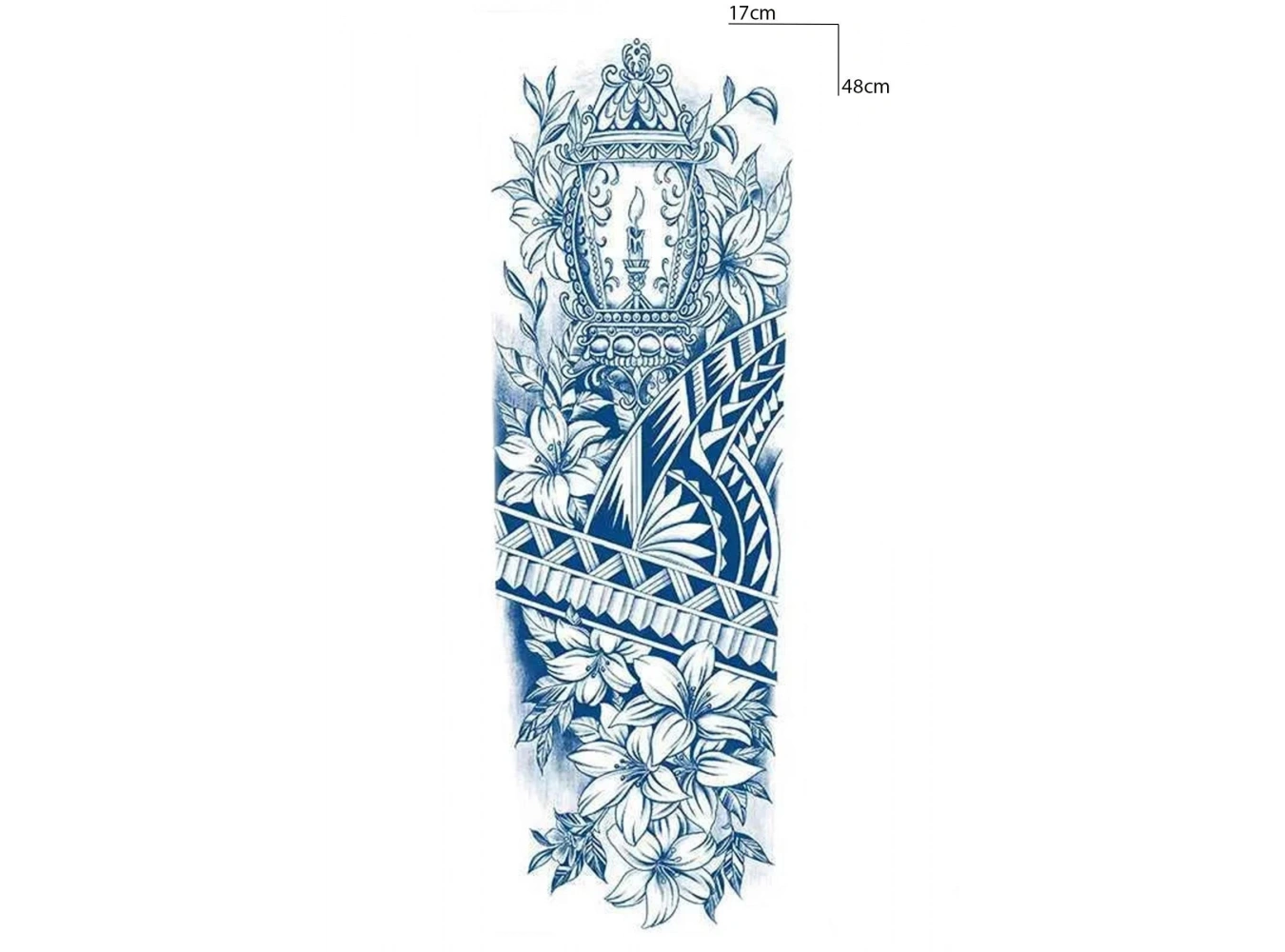 Çiçek Figürlü 12 Saat Sonra Kararan Geçici Kol Dövme Tattoo