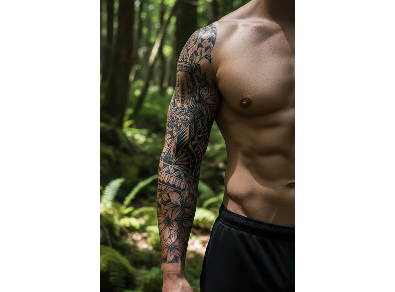 Çiçek Figürlü 12 Saat Sonra Kararan Geçici Kol Dövme Tattoo