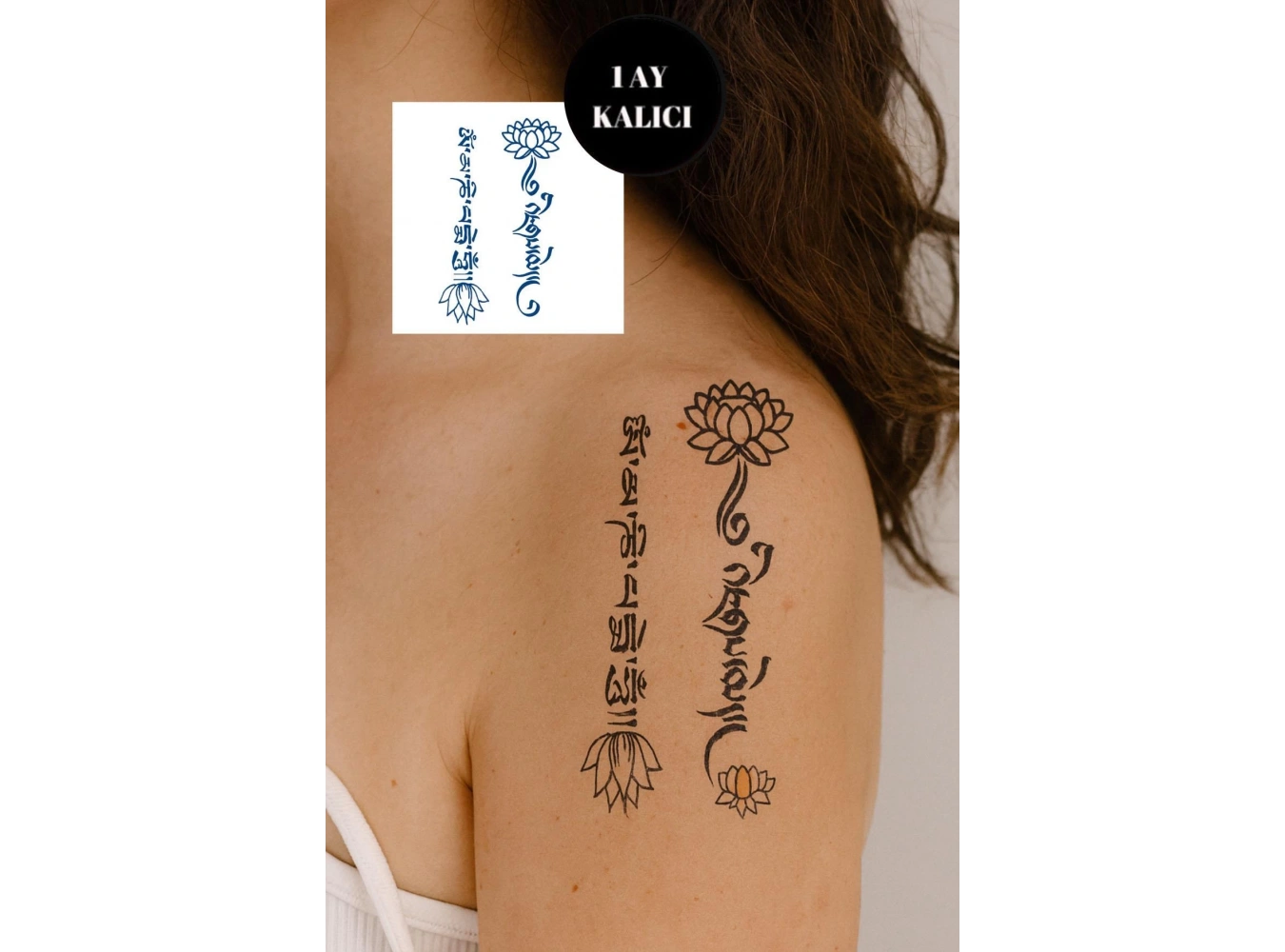 Çiçek Figürlü 12 Saat Sonra Kararan Geçici Mini Dövme Tattoo