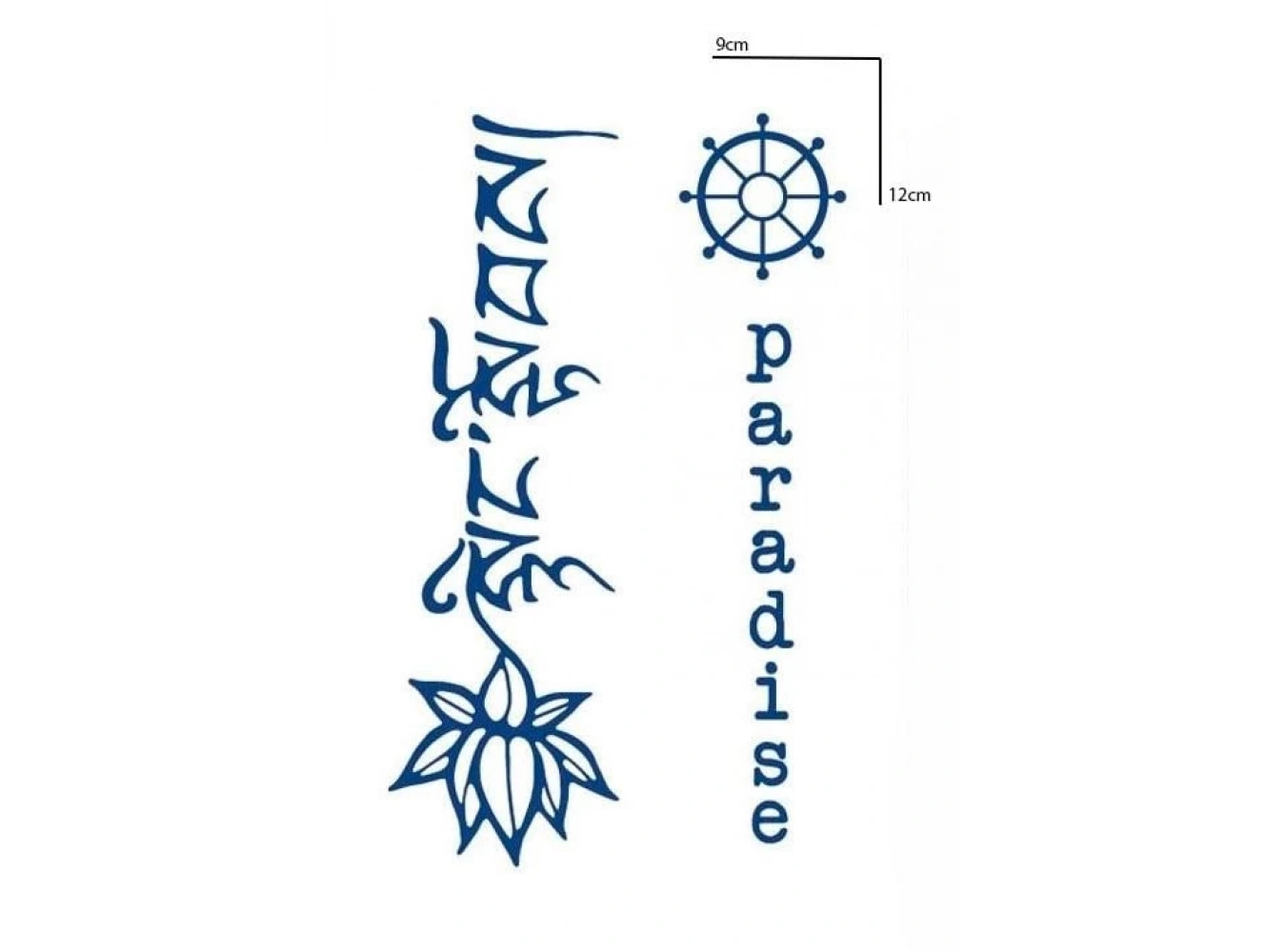 Çiçek Figürlü 12 Saat Sonra Kararan Geçici Mini Dövme Tattoo