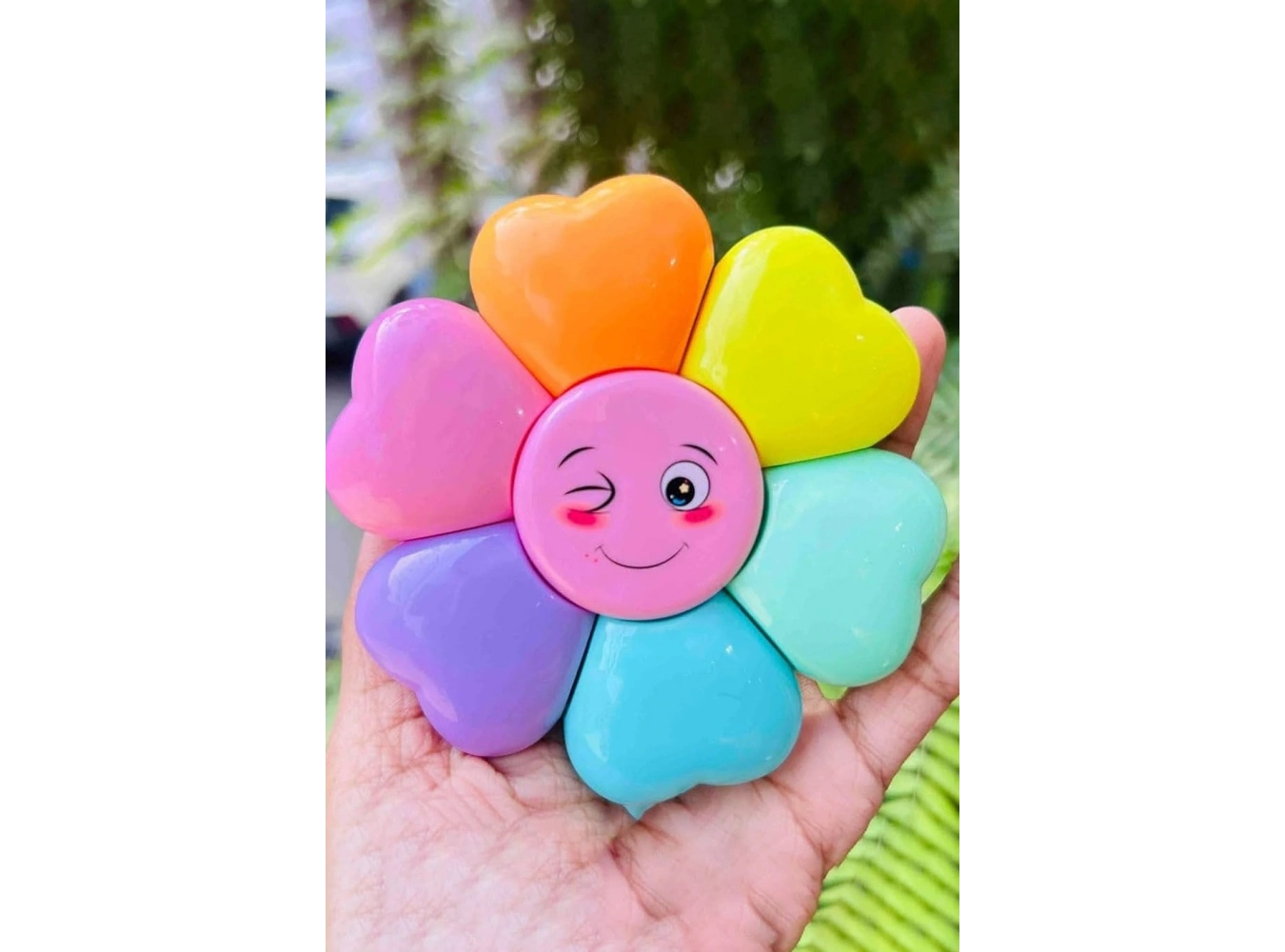 Çiçek Figürlü 6lı Fosforlu Kalem Set
