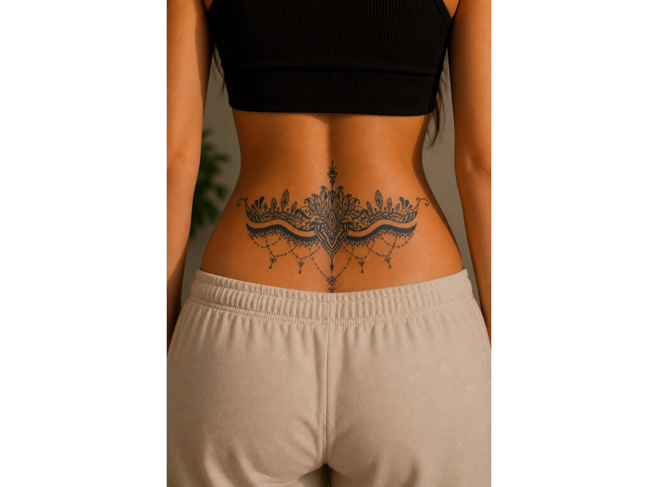 Çiçek Figürlü Sonradan Kararan Yarı Kalıcı Geçici Dövme Tattoo