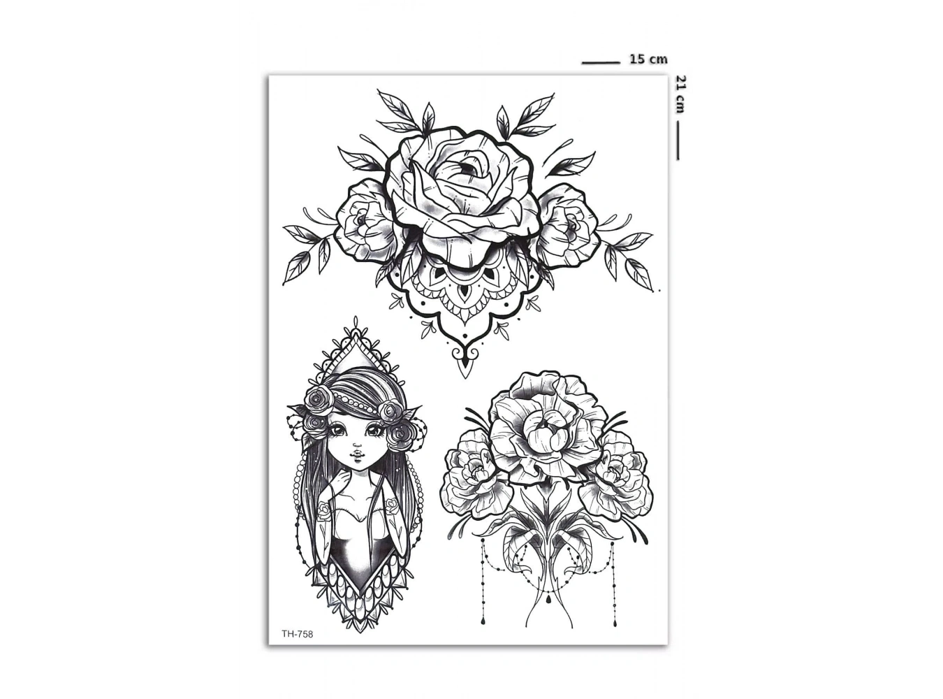 Çiçek Geçici Dövme Tattoo