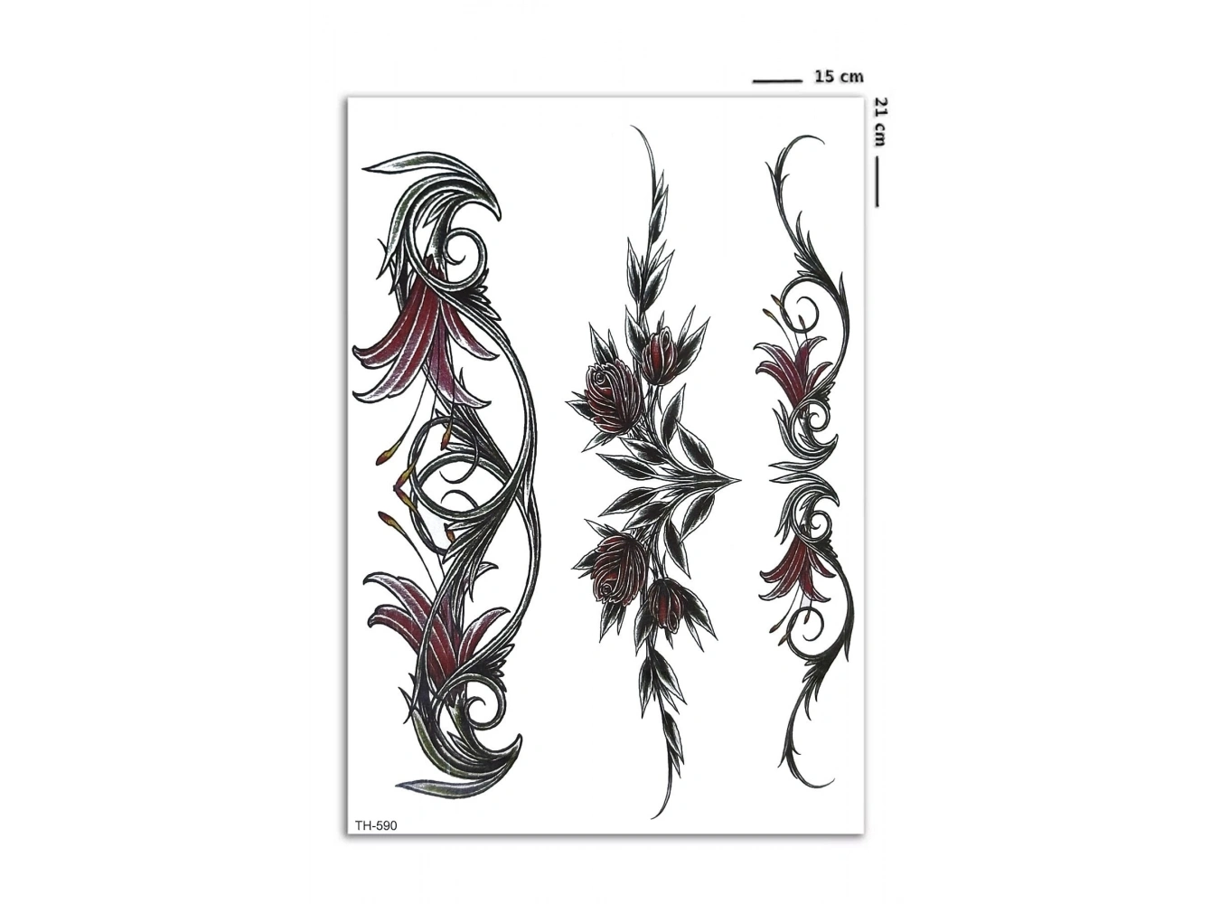 Çiçek Motifli Geçici Dövme Tattoo