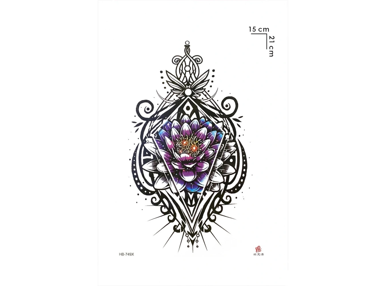 Çiçek Motifli Geçici Dövme Tattoo