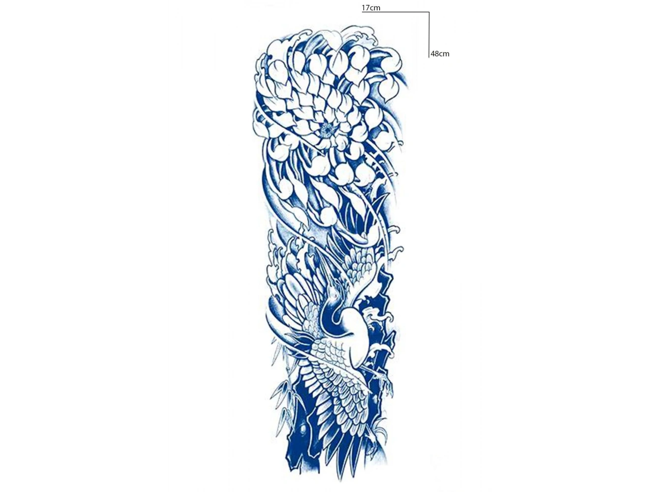 Çiçek Ve Kuş Figürlü 12 Saat Sonra Kararan Geçici Kol Dövme Tattoo