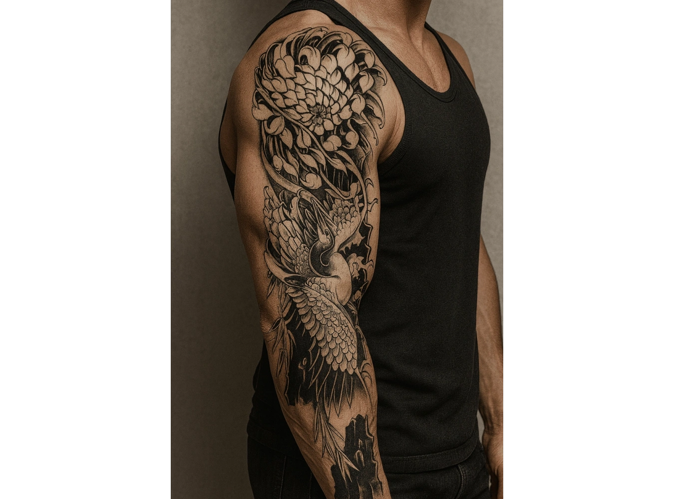 Çiçek Ve Kuş Figürlü 12 Saat Sonra Kararan Geçici Kol Dövme Tattoo