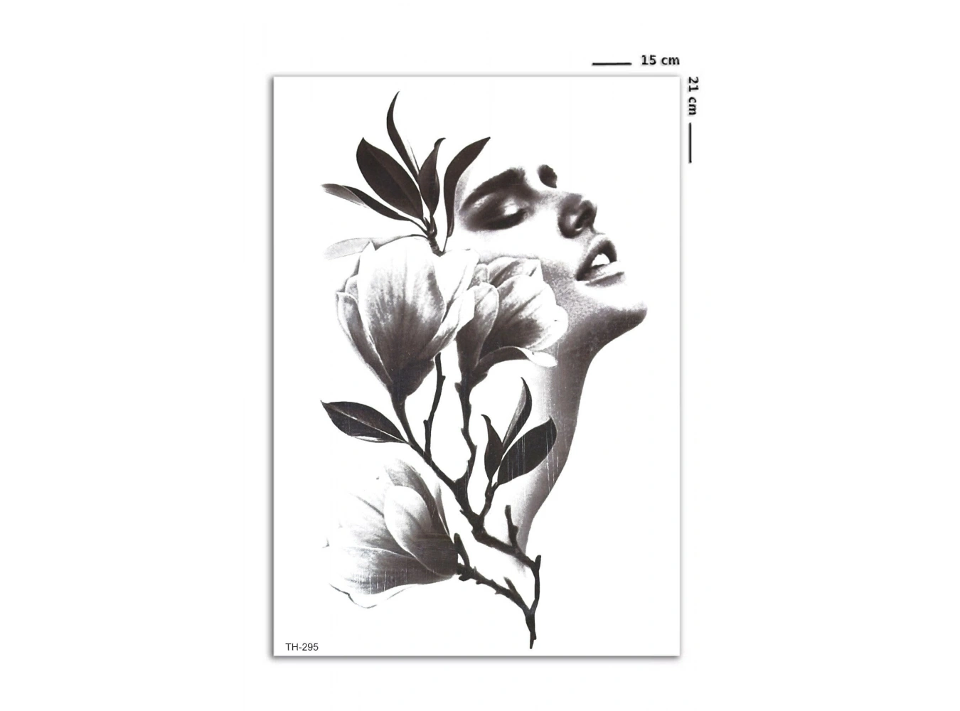 Çiçekli Kız Geçici Dövme Tattoo