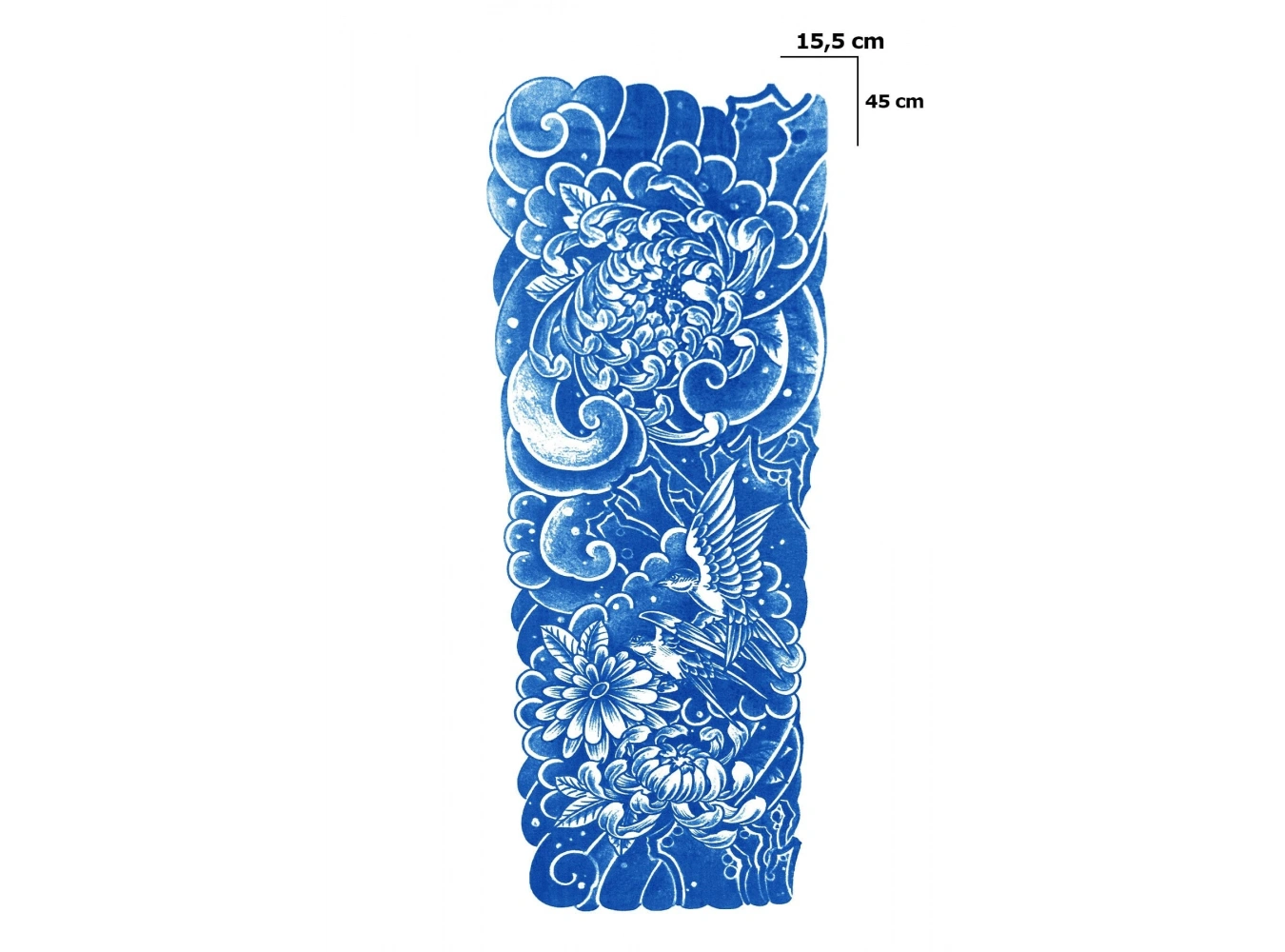 Çiçekli Ve Kuşlu Sonradan Kararan Yarı Kalıcı Geçici Kol Dövme Tattoo