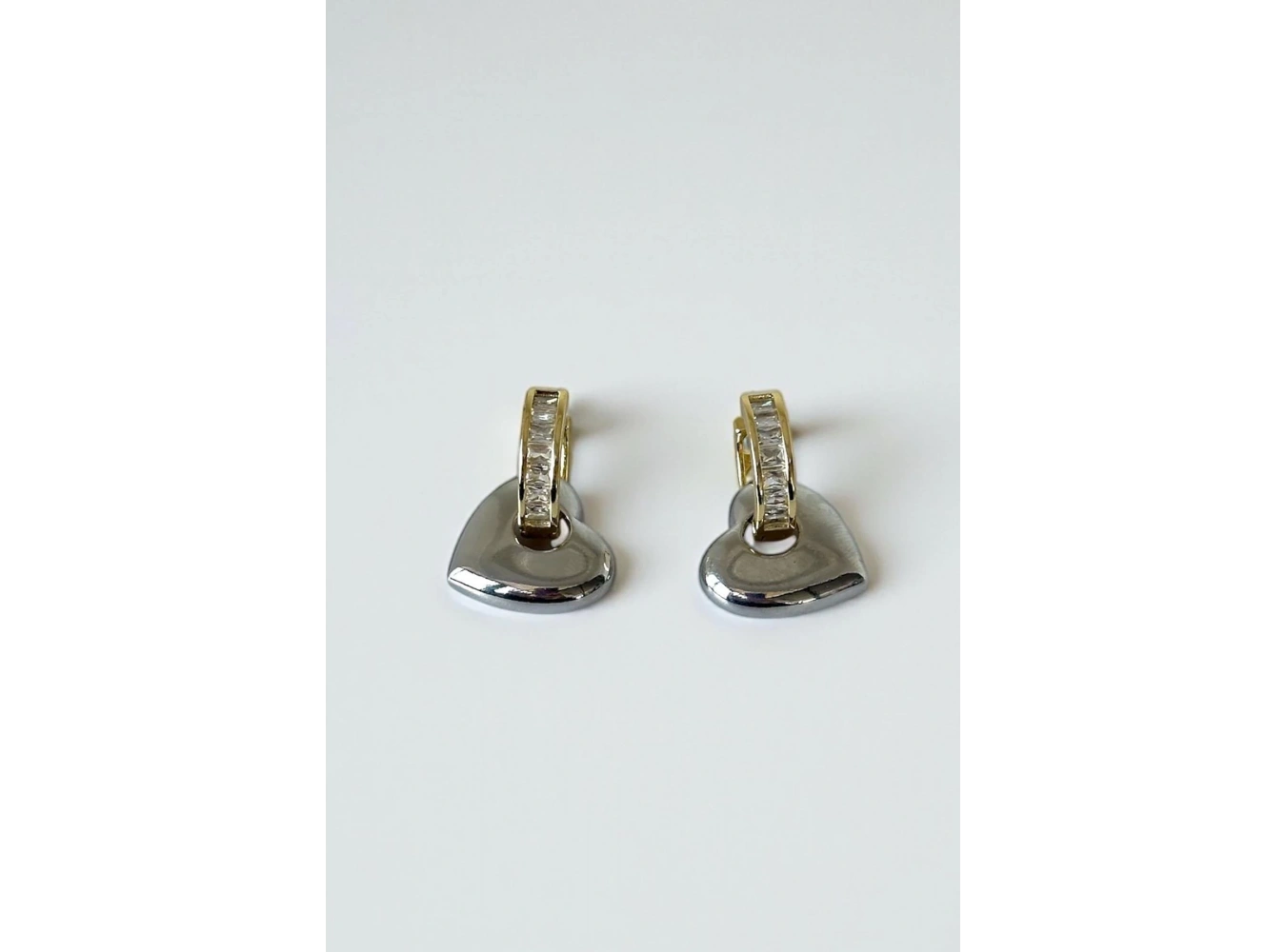 Çift Renk Taş Detaylı YSX Küpe (Çift)