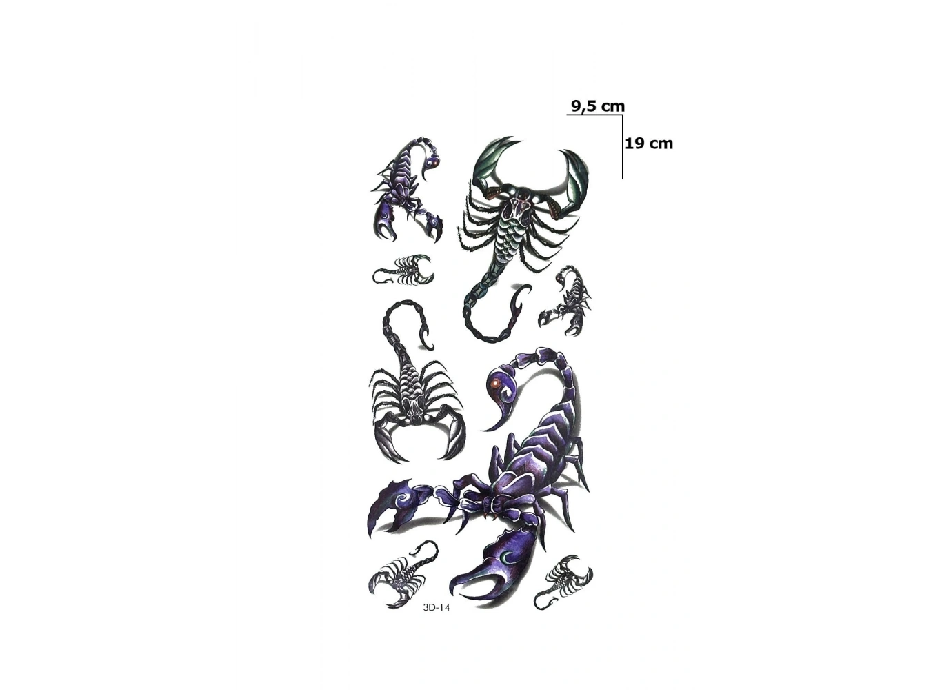 Çoklu Akrep Geçici Dövme Tattoo