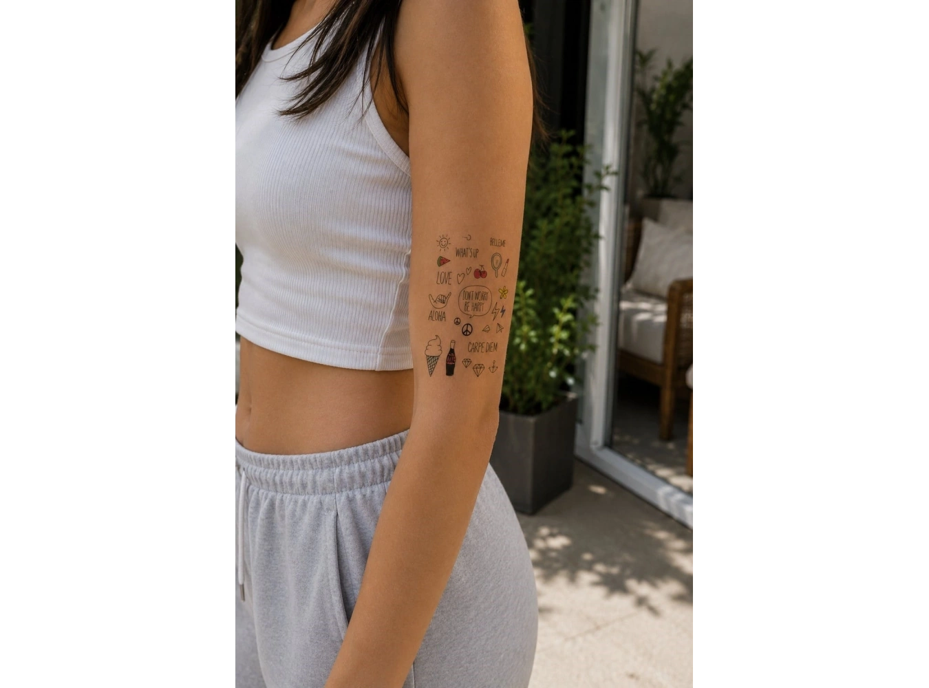 Çoklu Figürlü Mini Geçici Dövme Tattoo