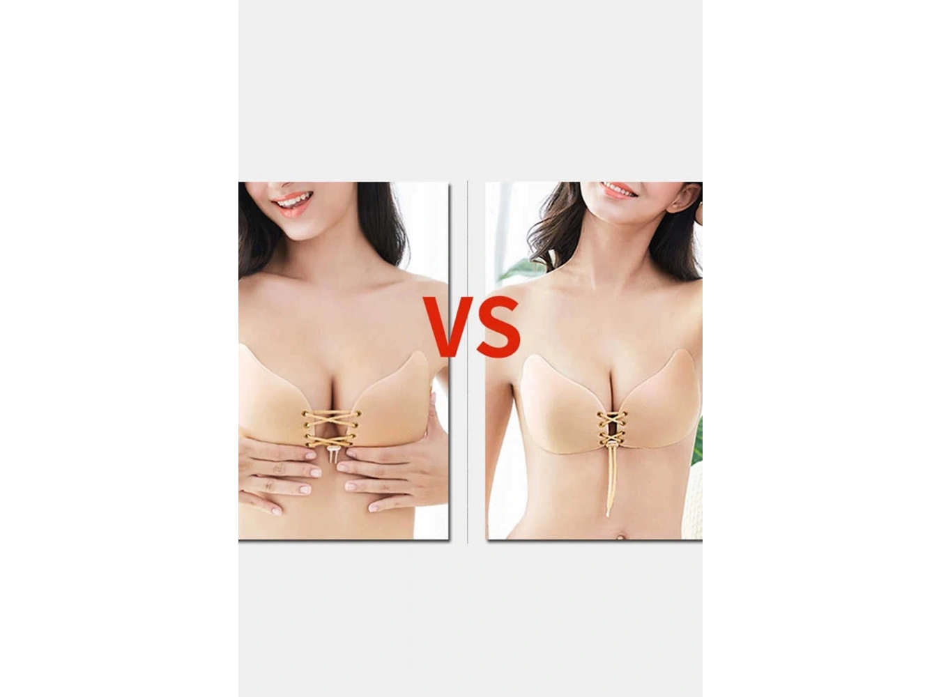 Dekolte/Abiye Yapışkanlı Bra Sütyen/ Askısız Straplez Göğüs Dikleştirici Sütyen 80B