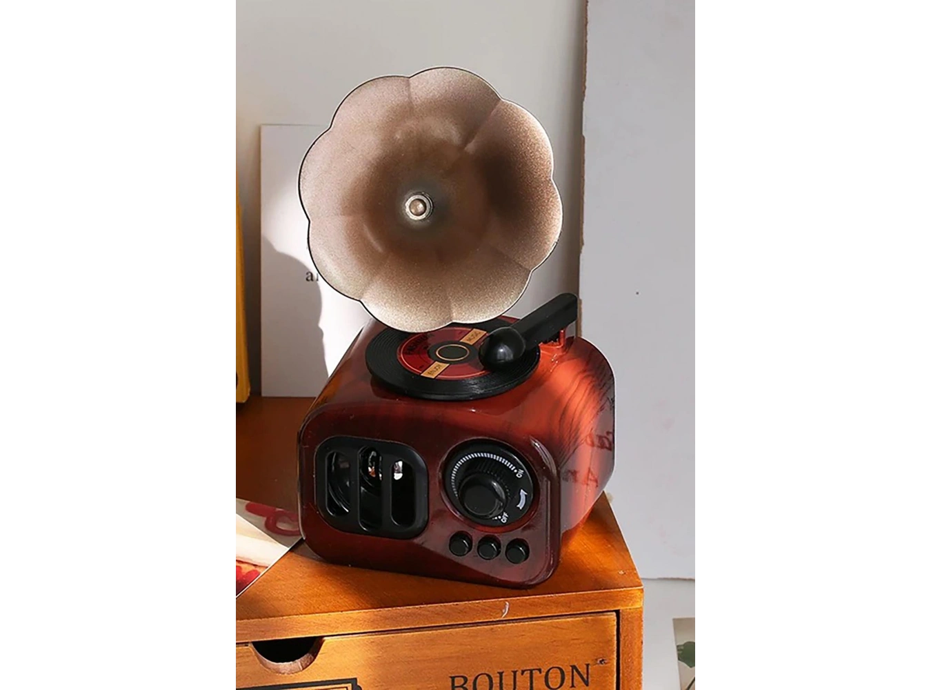 Dekoratif Gramafon Müzik Kutusu