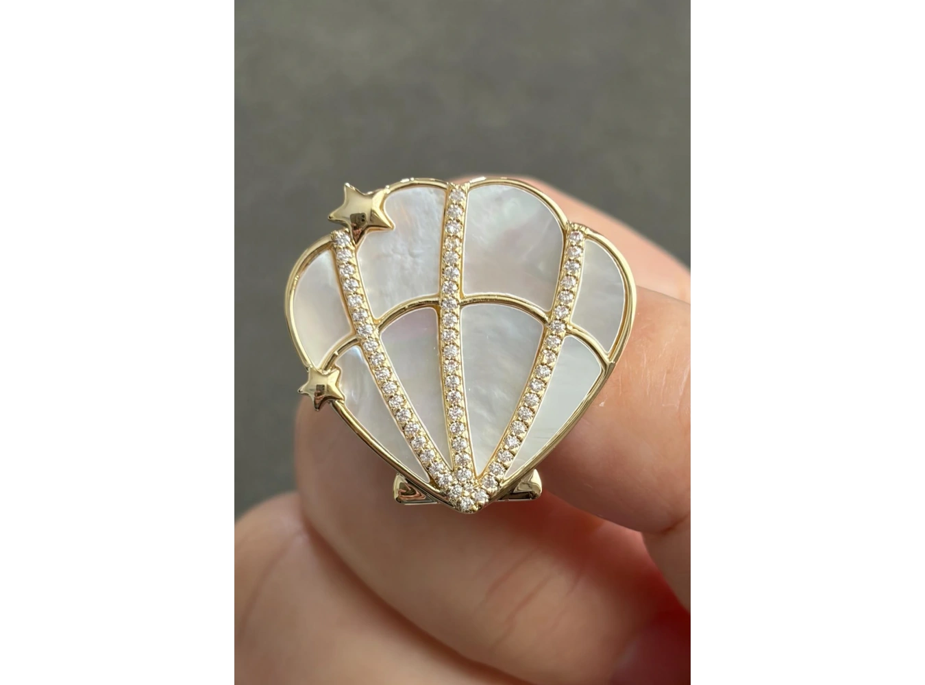 Deniz Kabuğu Figürlü Broş