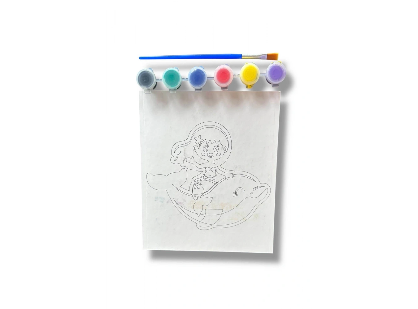 Deniz Kızı Ve Yunus Desenli Boyama Seti