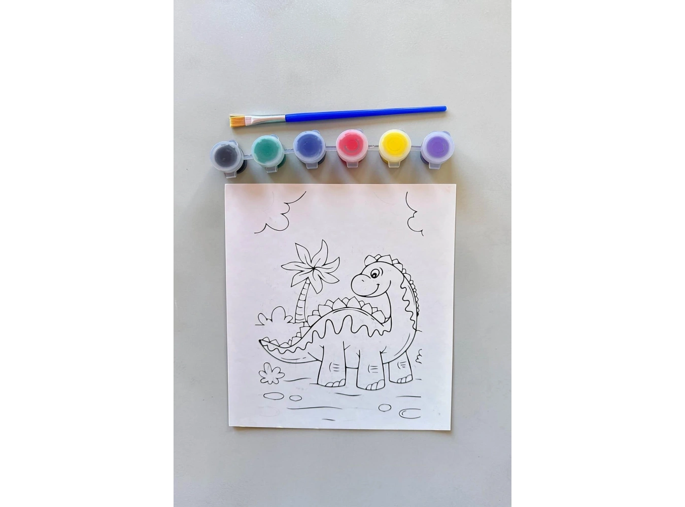 Dinazor Desenli Boyama Seti