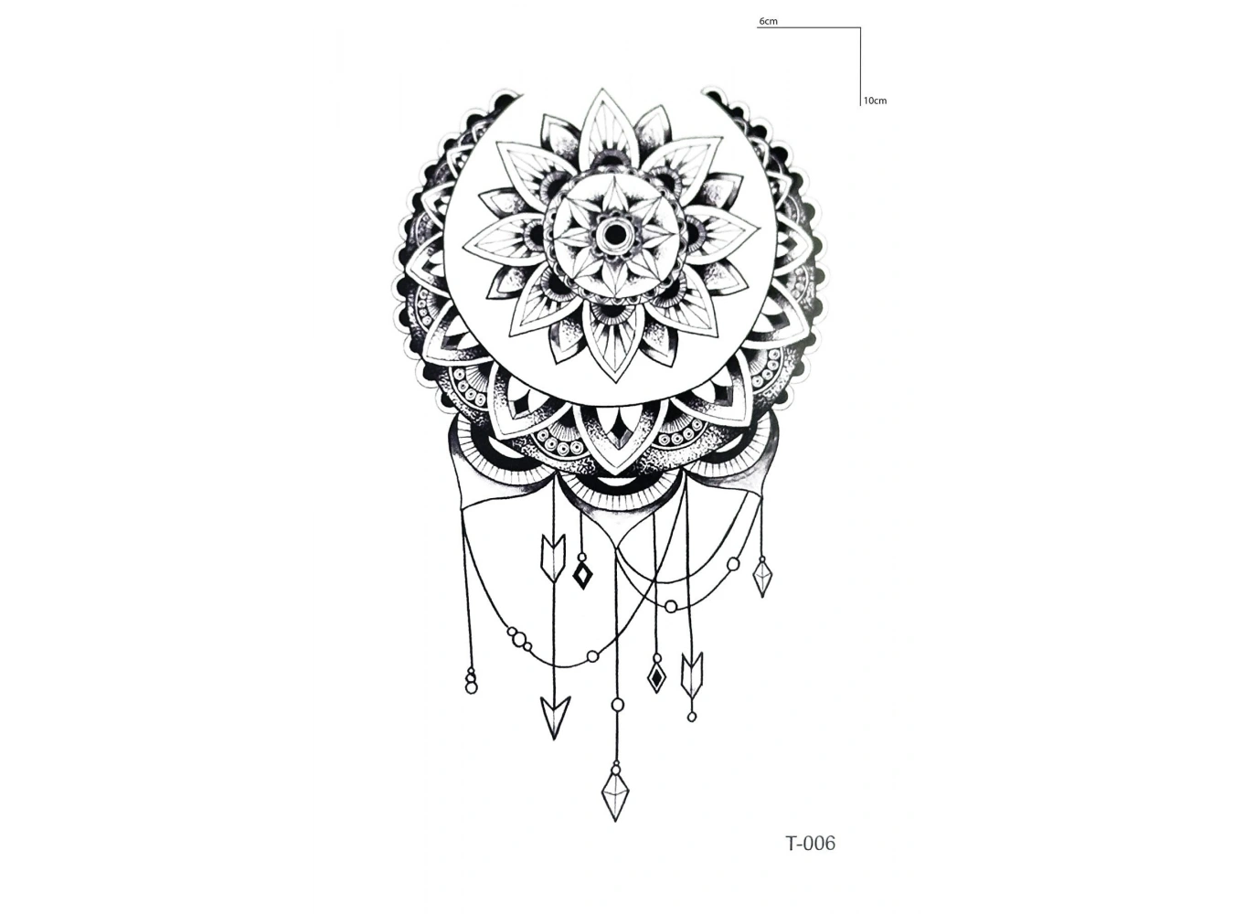 Düş Kapanı Mandala Mini Geçici Dövme Tattoo