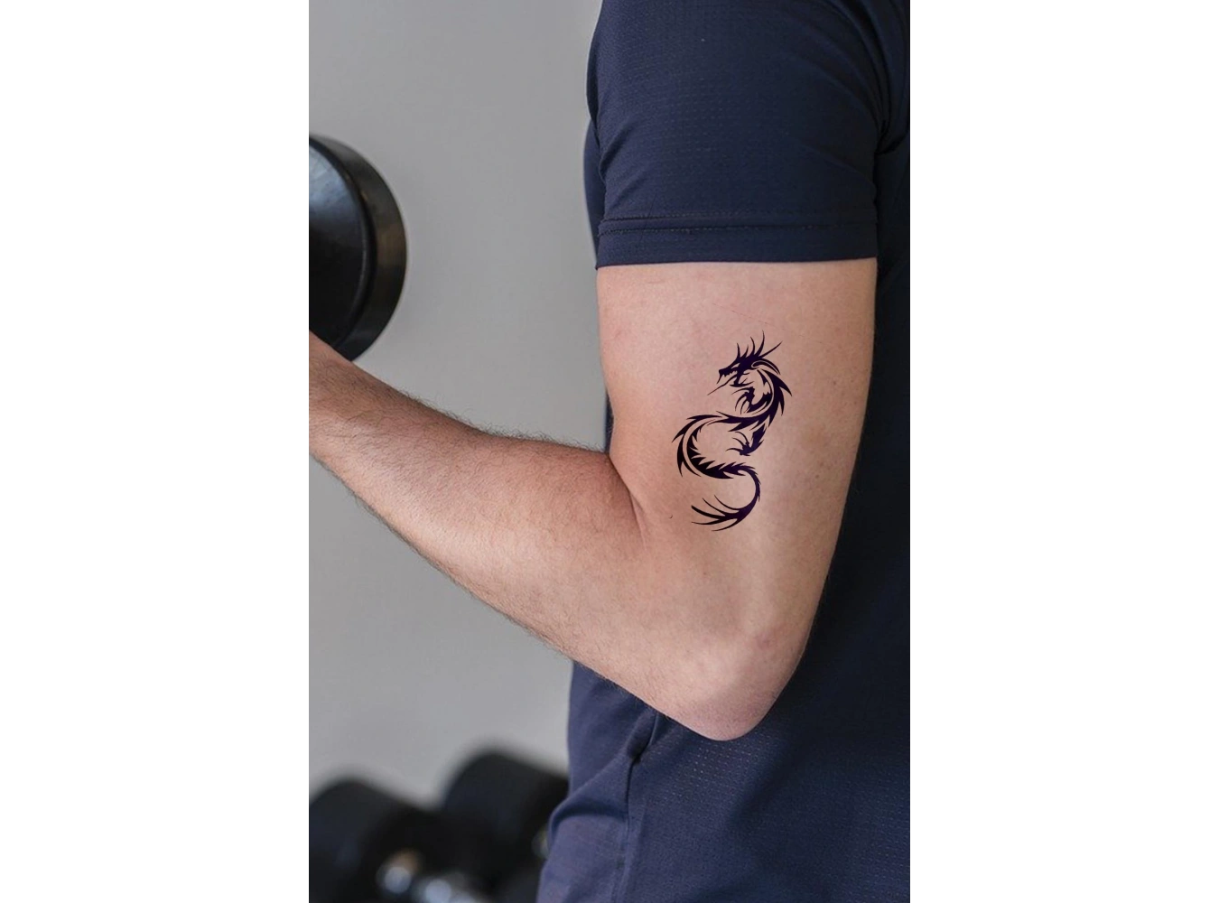 Ejderha Figürlü 12 Saat Sonra Kararan Geçici Dövme Tattoo