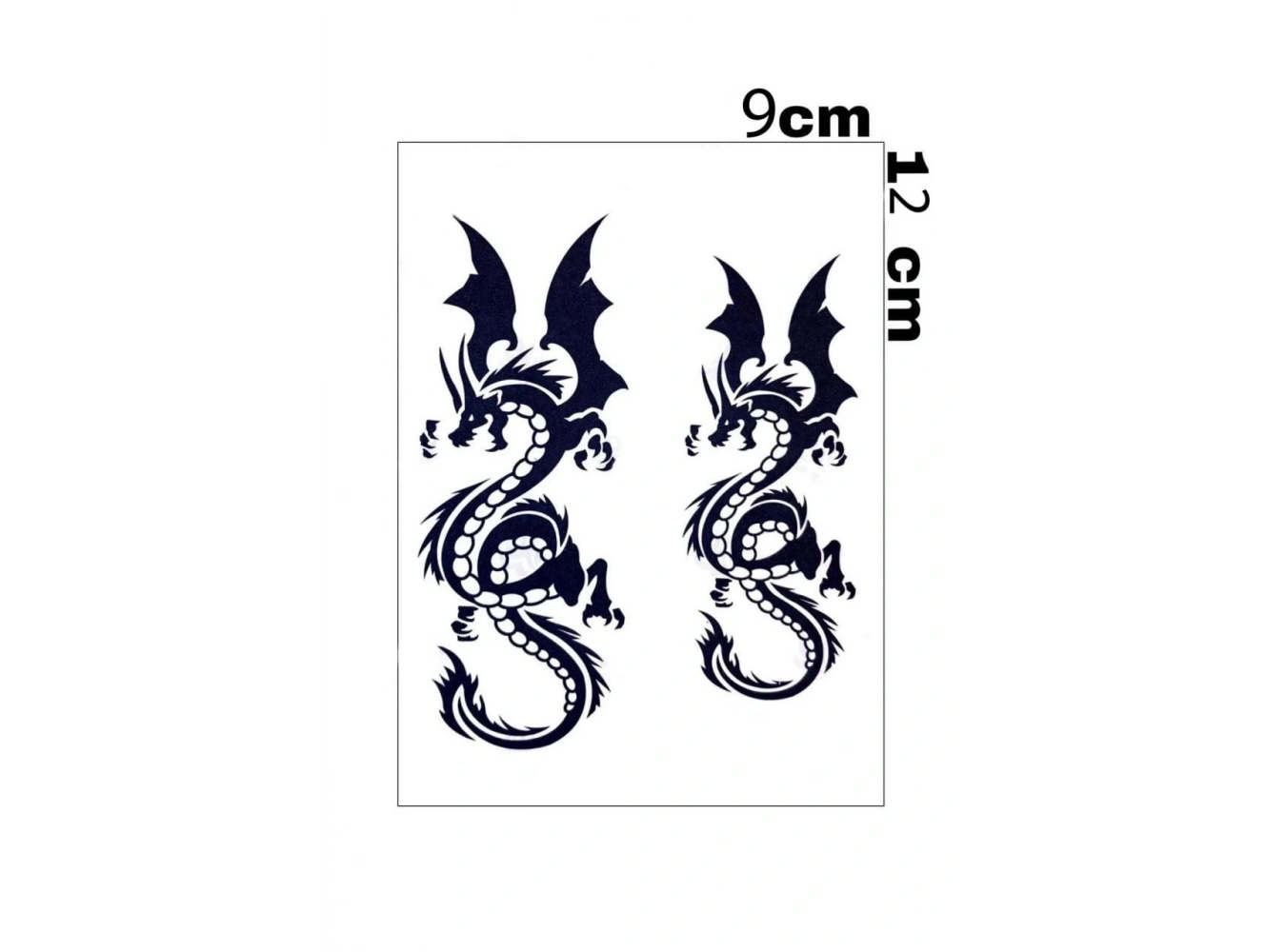 Ejderha Figürlü 12 Saat Sonra Kararan Geçici Dövme Tattoo