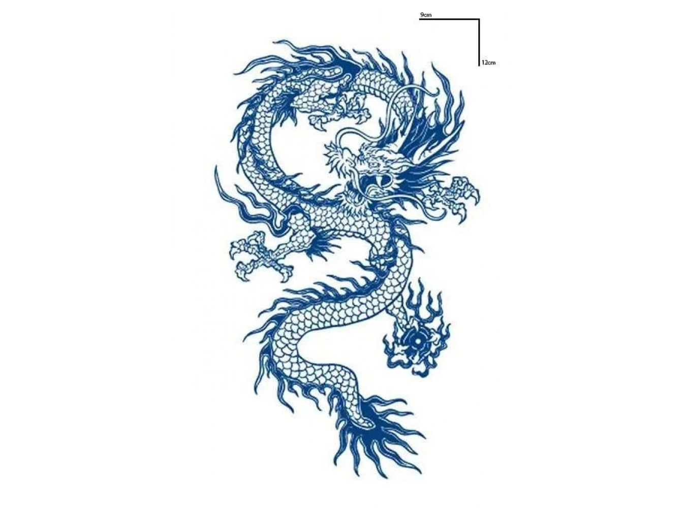 Ejderha Figürlü 12 Saat Sonra Kararan Geçici Dövme Tattoo