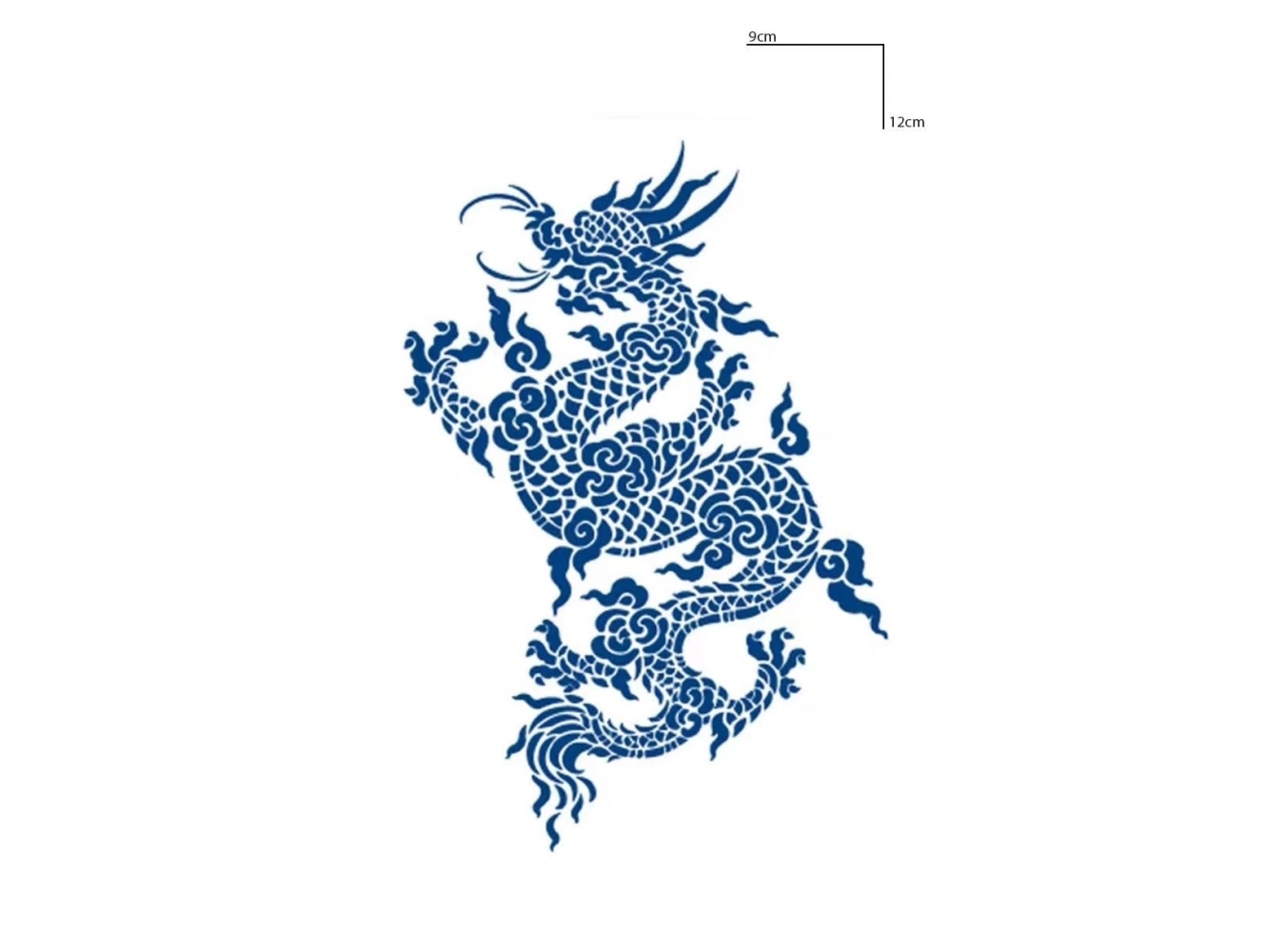 Ejderha Figürlü 12 Saat Sonra Kararan Geçici Dövme Tattoo