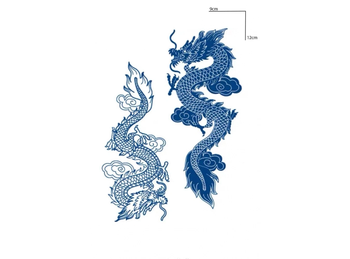 Ejderha Figürlü 12 Saat Sonra Kararan Geçici Dövme Tattoo