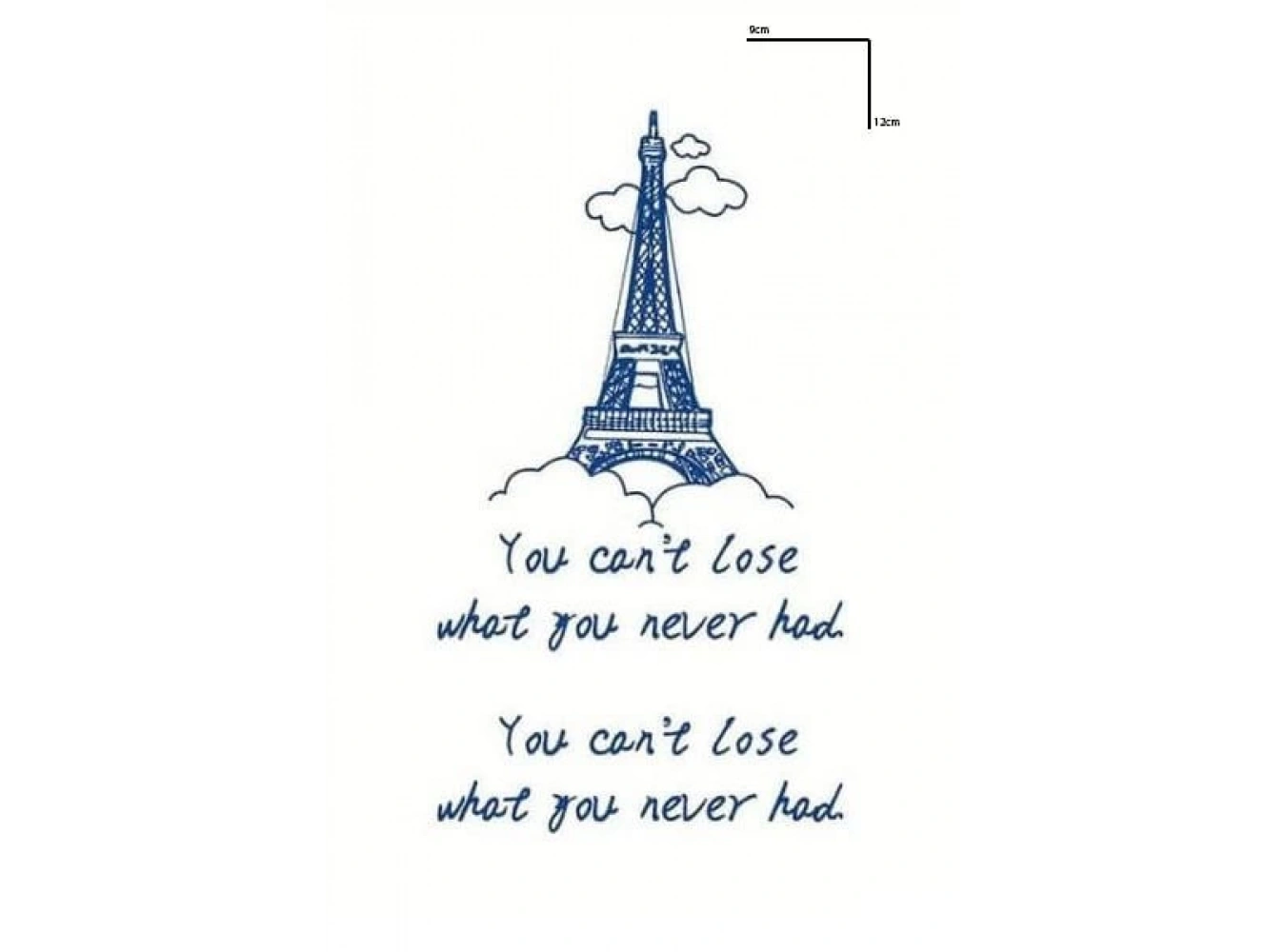 Eyfel Figürlü 12 Saat Sonra Kararan Geçici Dövme Tattoo