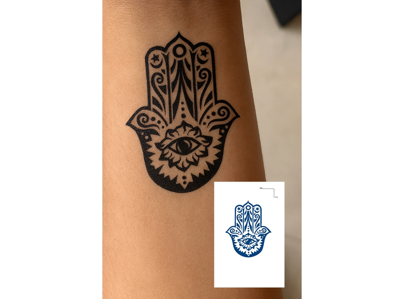 Fatma Ana Eli Figürlü 12 Saat Sonra Kararan Geçici Dövme Tattoo