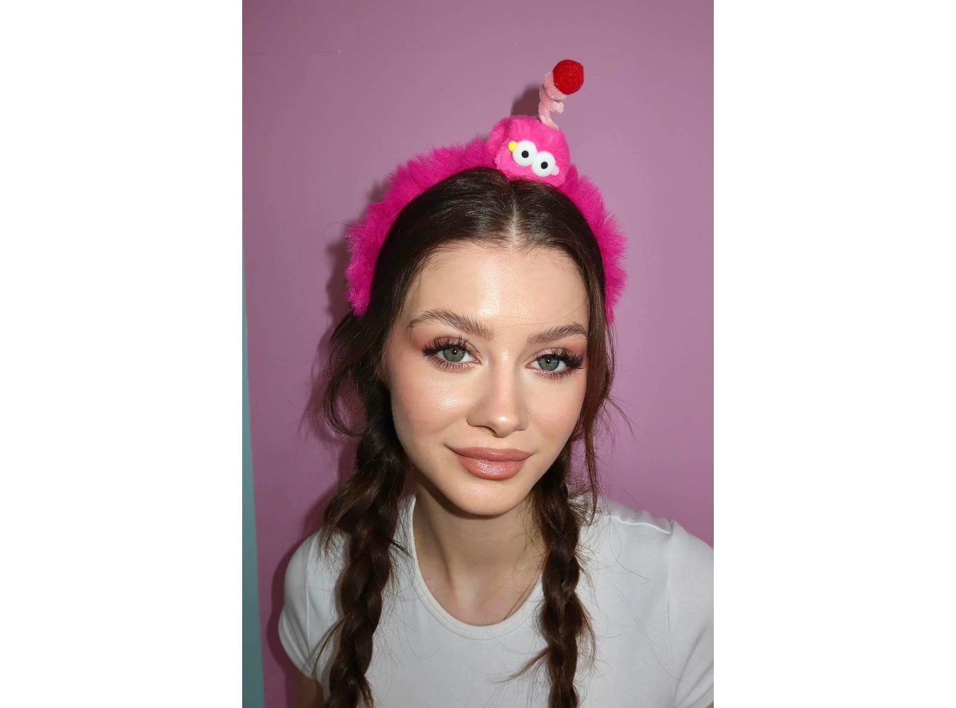 Fuşya Renk Canavar Figürlü Çocuk Taç