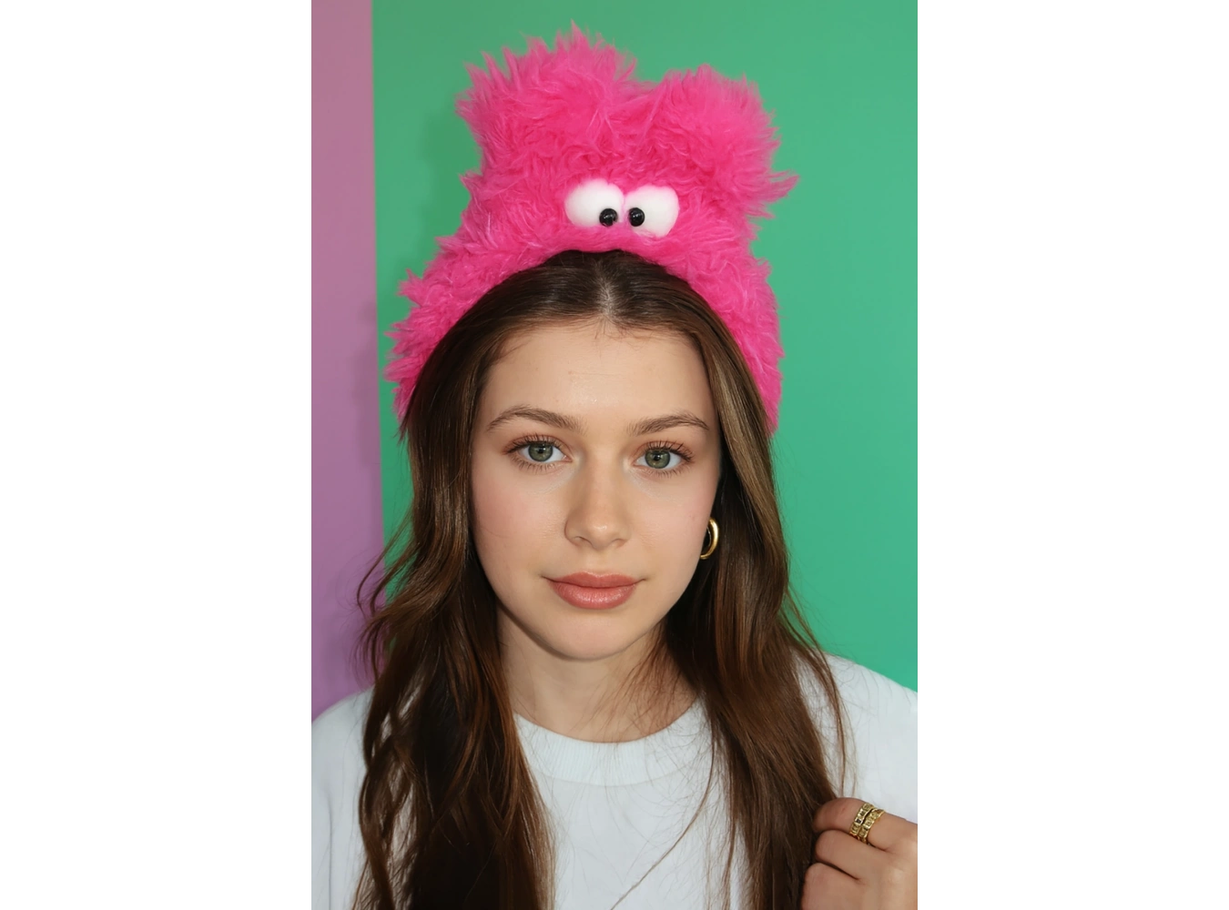 Fuşya Renk Canavar Figürlü Peluş Taç