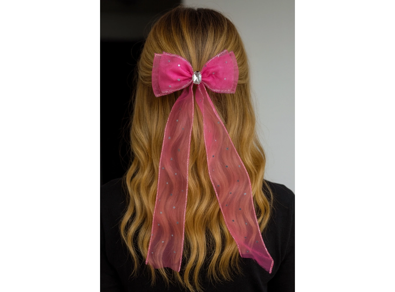 Fuşya Renk Kurdele Figürlü Otomat Toka