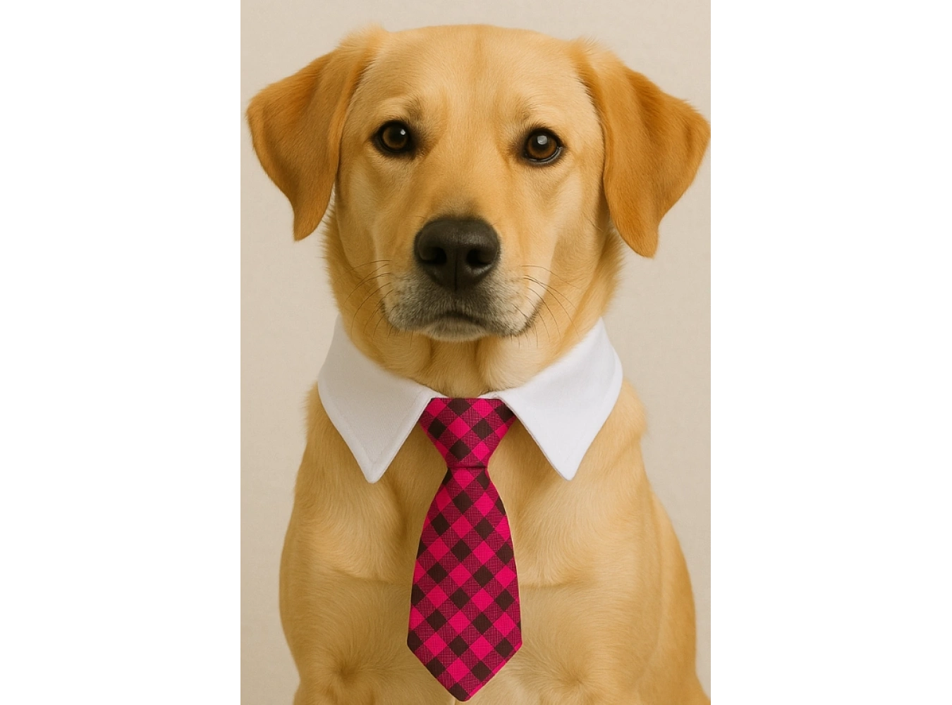 Fuşya Ve Beyaz Renk Kravat Kedi Köpek Tasması