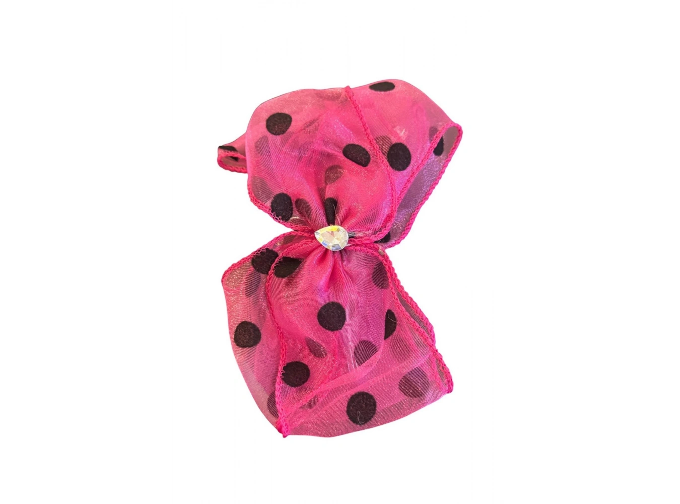 Fuşya Ve Siyah Renk Kurdele Figürlü Mandal Toka