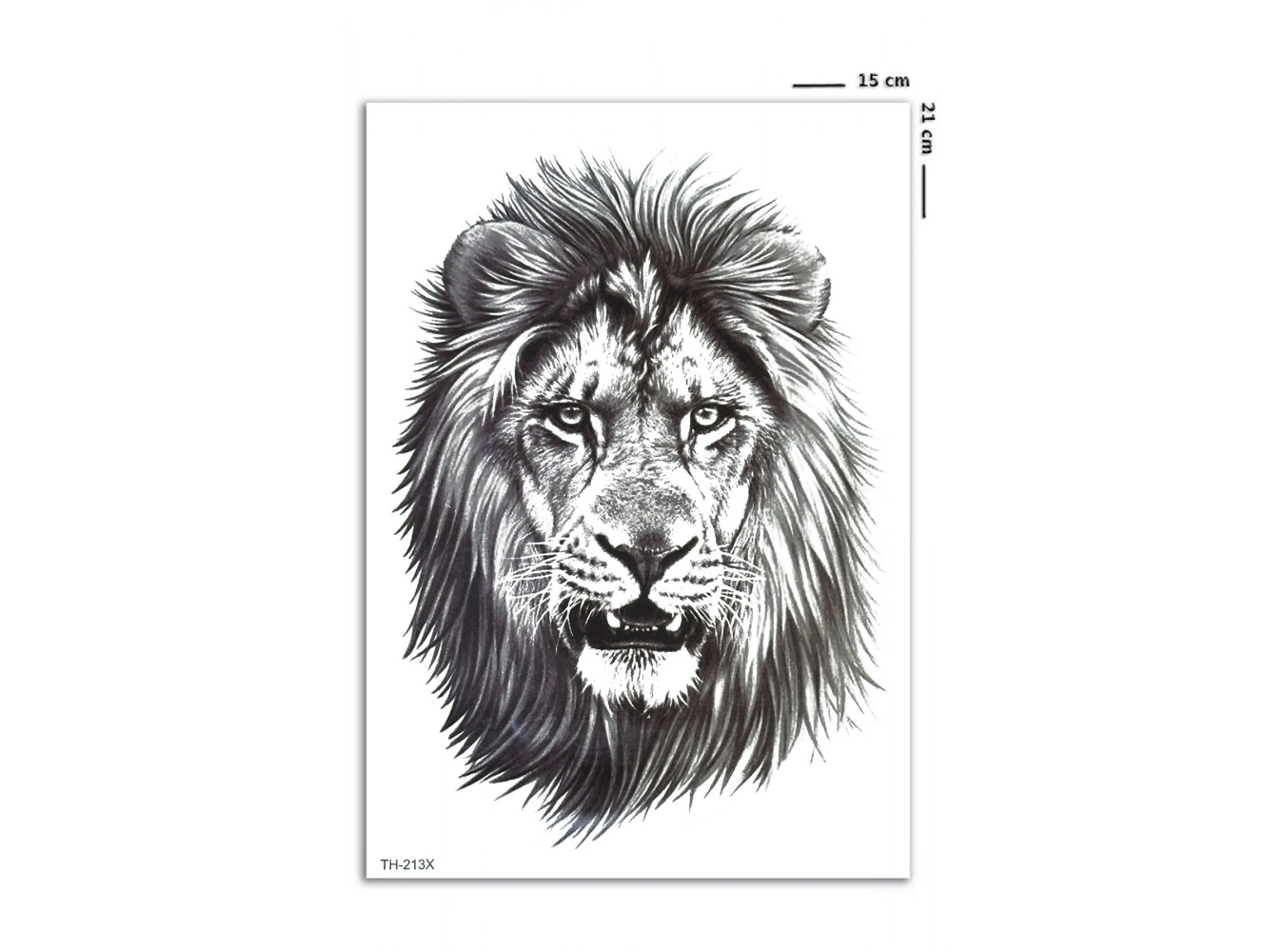 Geçici Aslan Figürlü Dövme Tatto