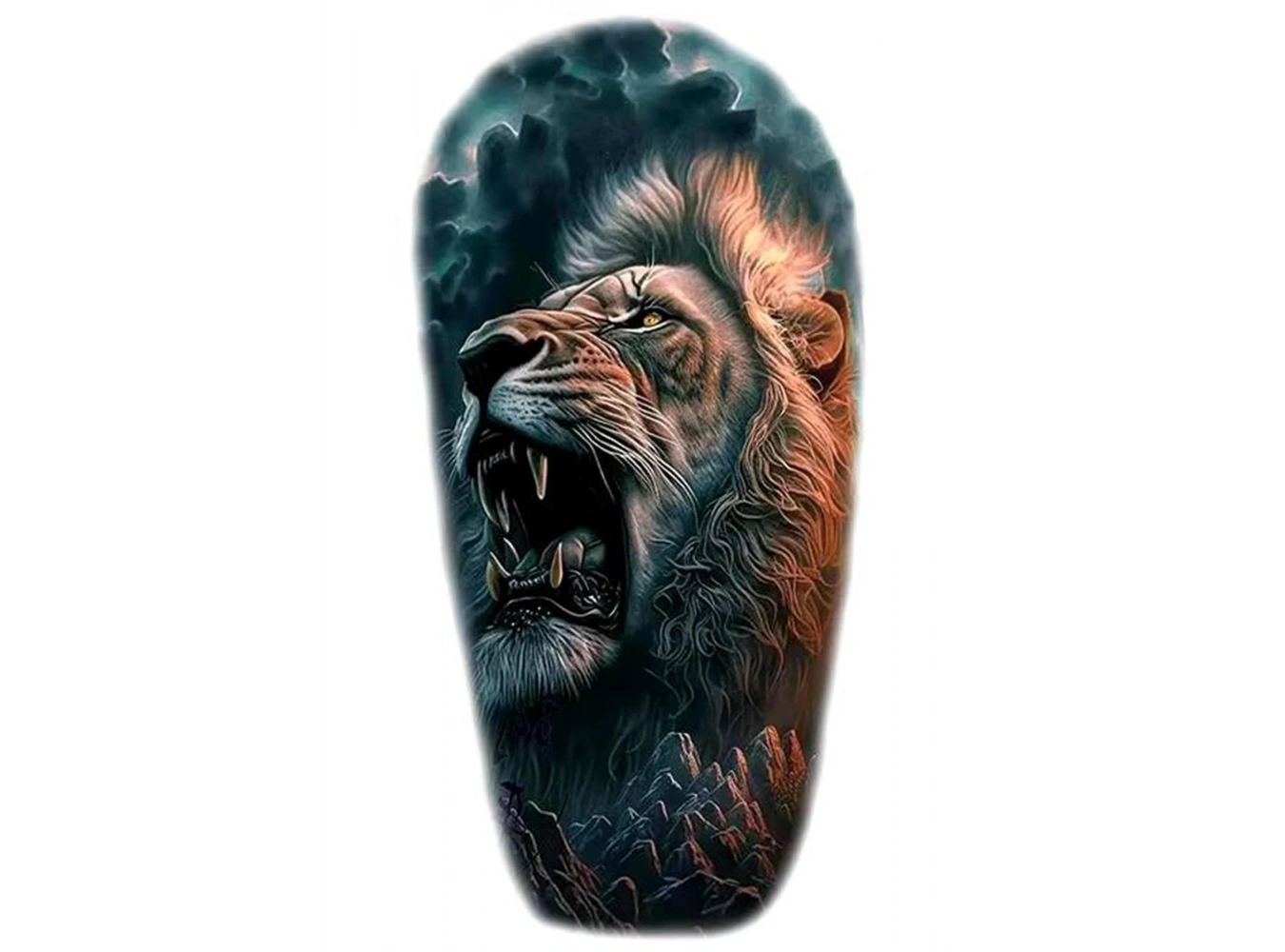 Geçici Aslan Figürlü Dövme Tattoo