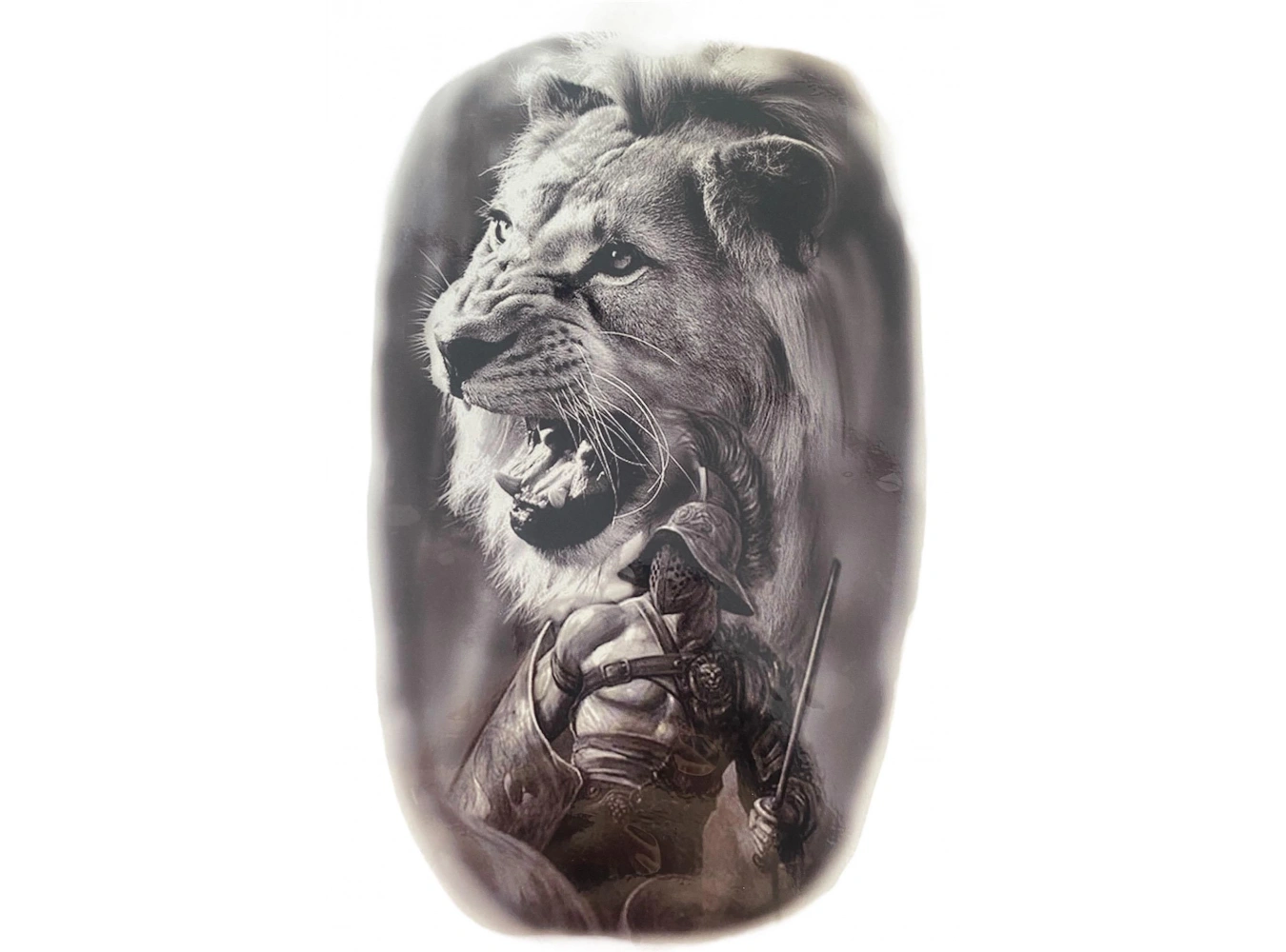 Geçici Aslan Figürlü Dövme Tattoo