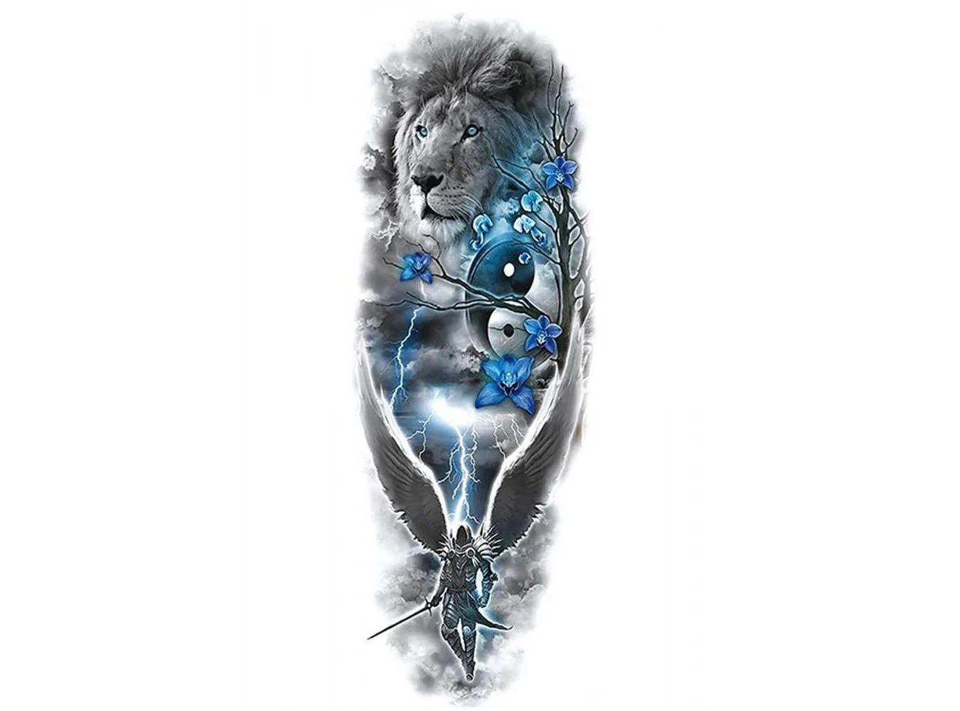 Geçici Aslan Figürlü Dövme Tattoo