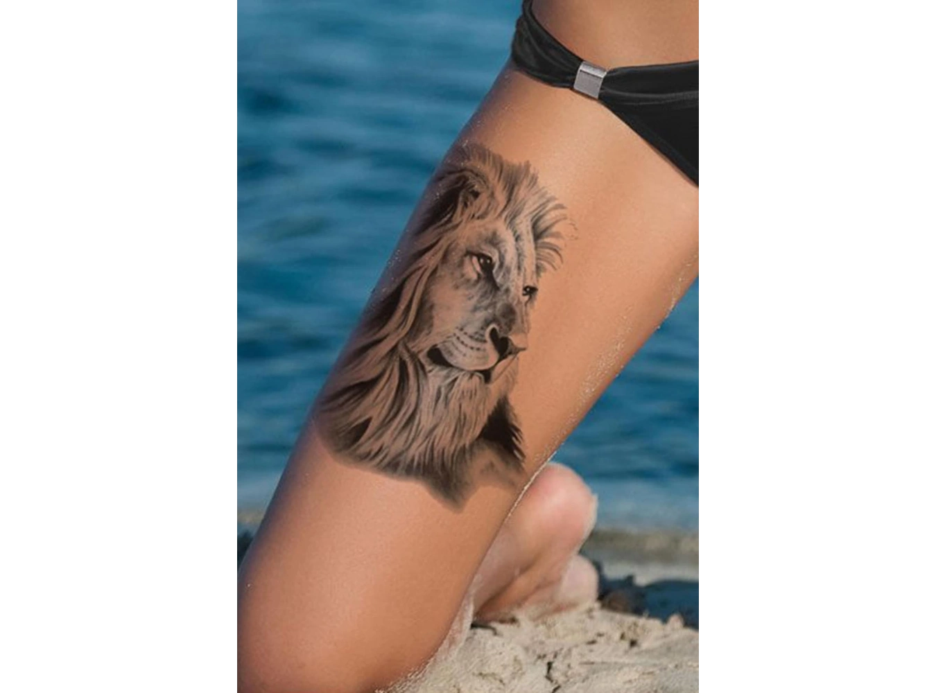 Geçici Aslan Figürlü Dövme Tattoo