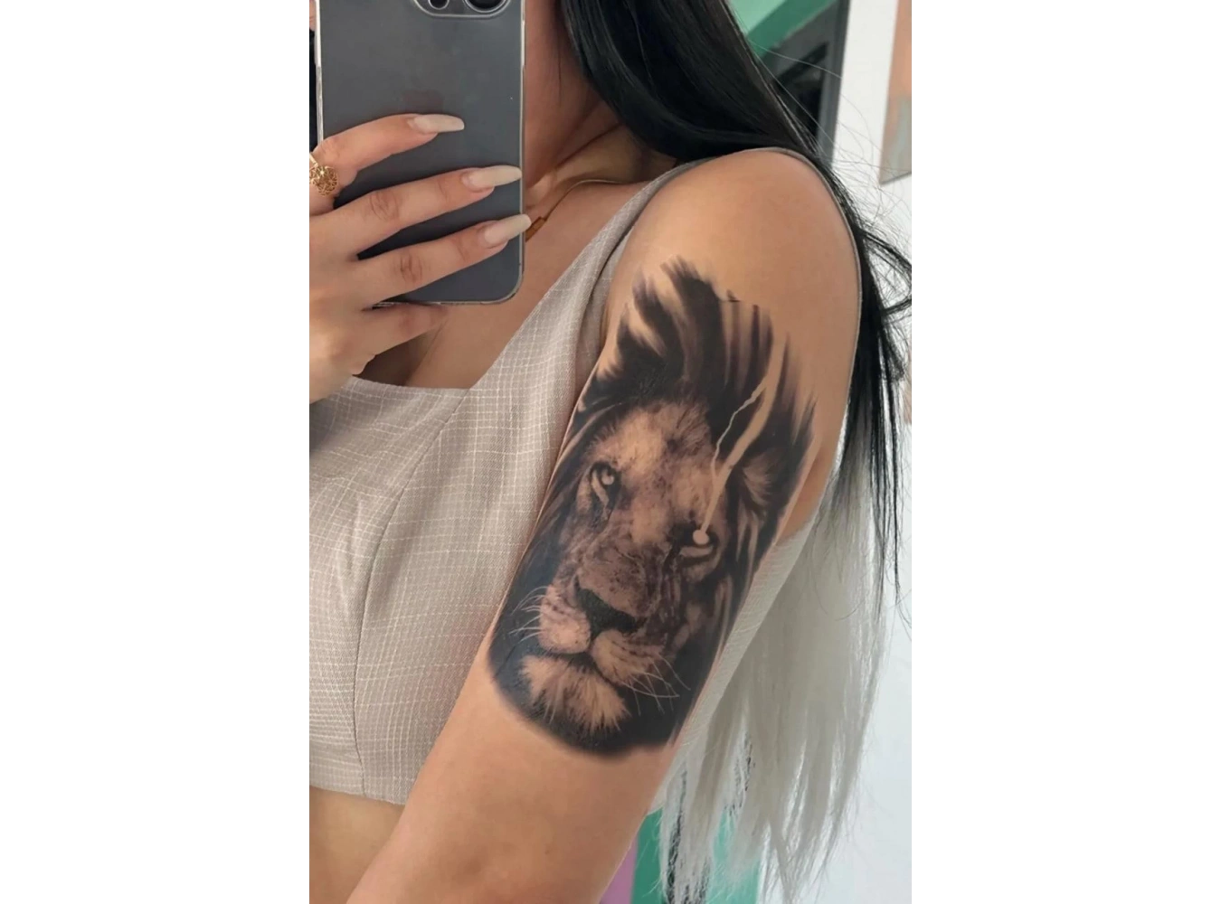 Geçici Aslan Figürlü Dövme Tattoo