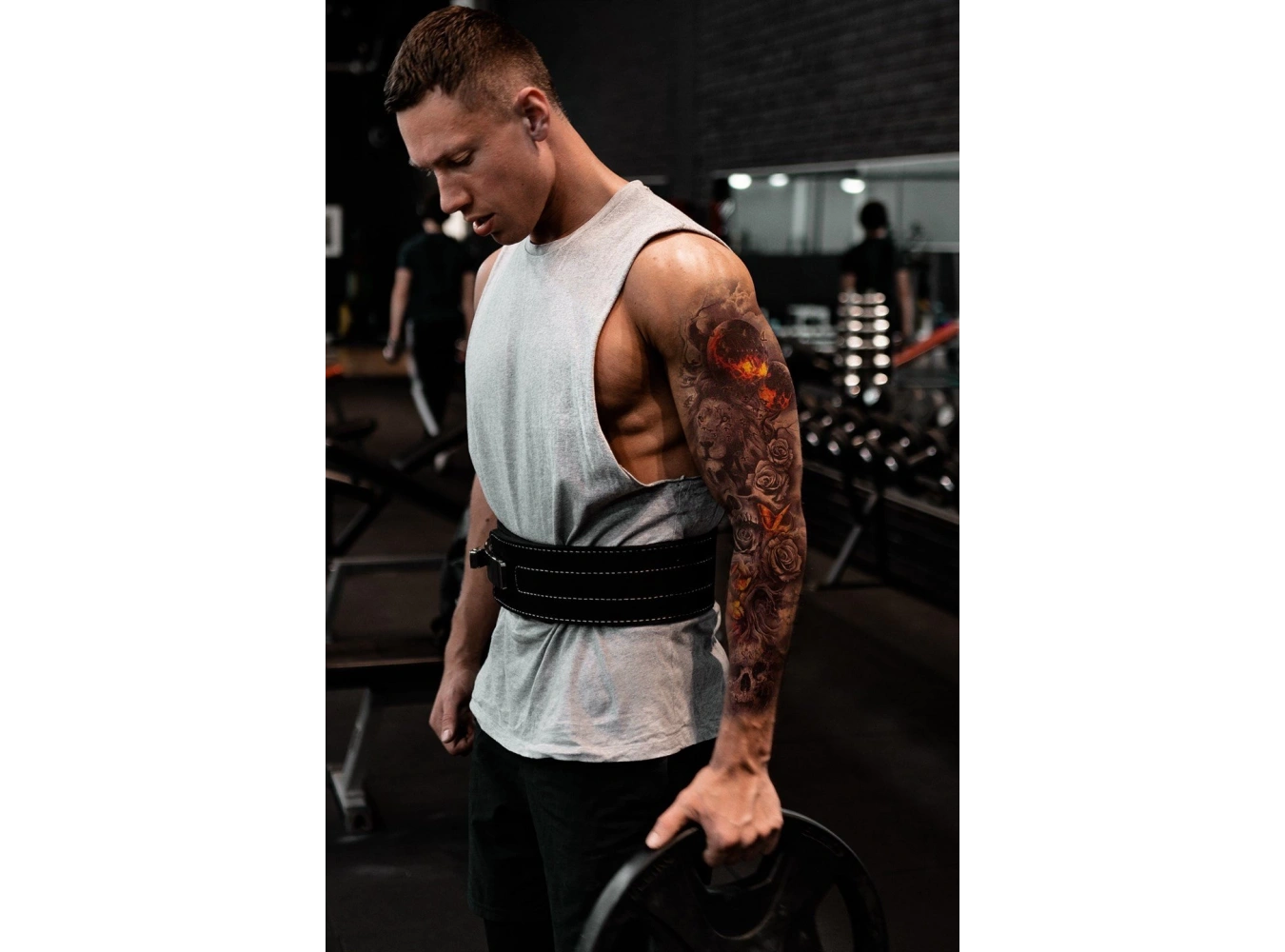 Geçici Aslan ve Kurukafa Modelli Kol Dövme Tattoo