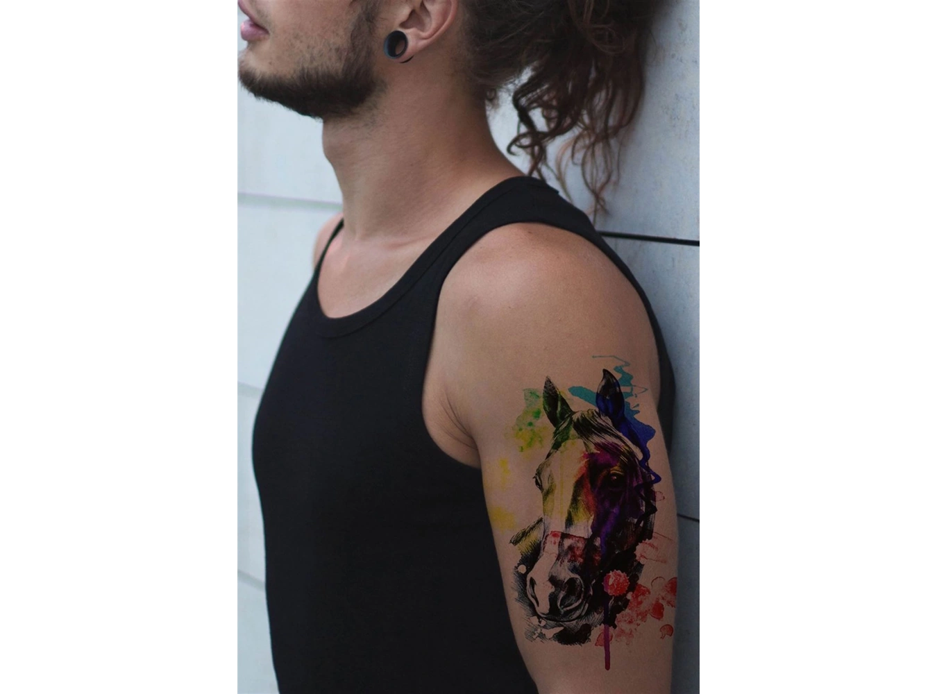 Geçici At Kafası Dövme Tattoo