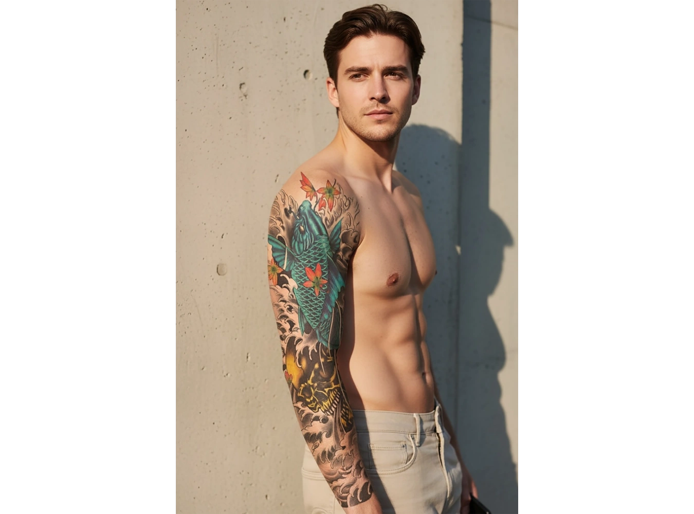 Geçici Balık Kol Dövme Tattoo