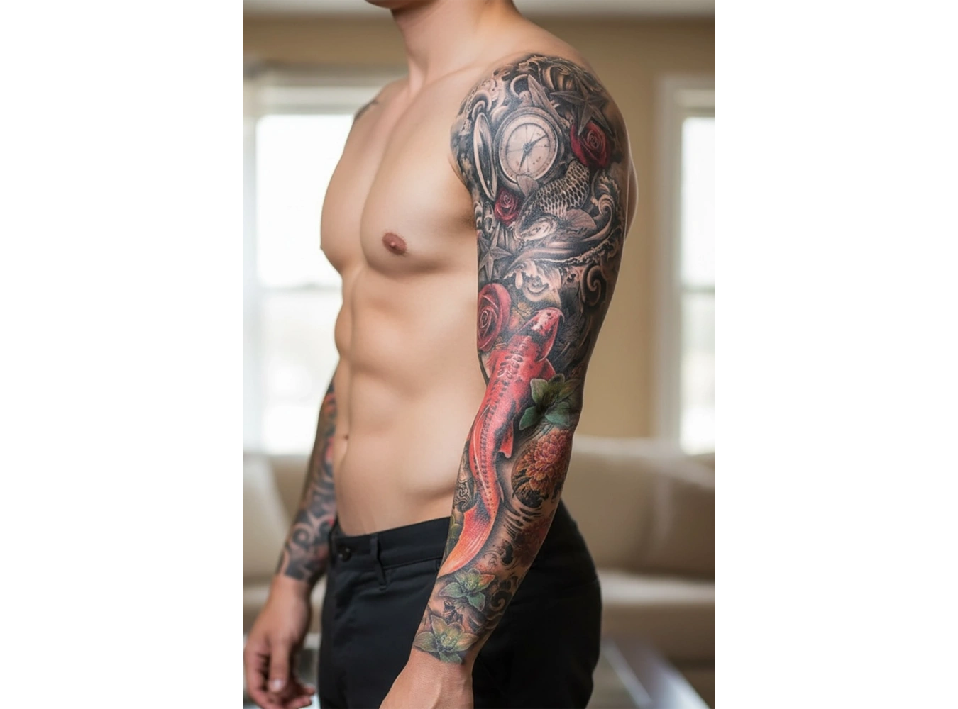 Geçici Balık ve Saat Kol Dövme Tattoo