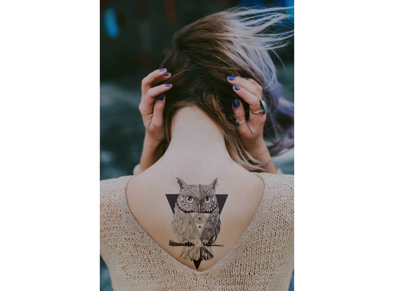 Geçici Baykuş Dövme Tattoo