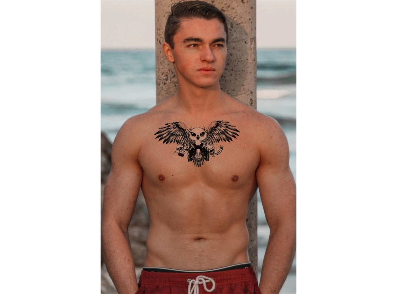 Geçici Baykuş Dövme Tattoo